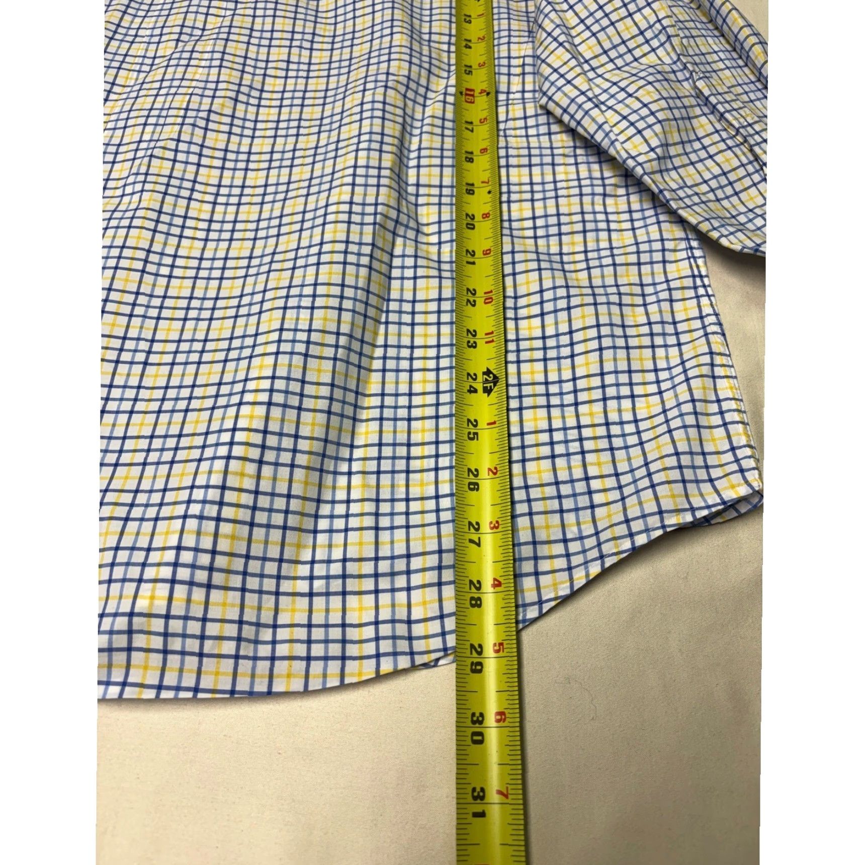 Ralph Lauren Ralph Lauren Mens Button-Down Shirt Yellow Blue Plaid Stretch Cotton L Size US L / EU 52-54 / 3 - 6 Thumbnail