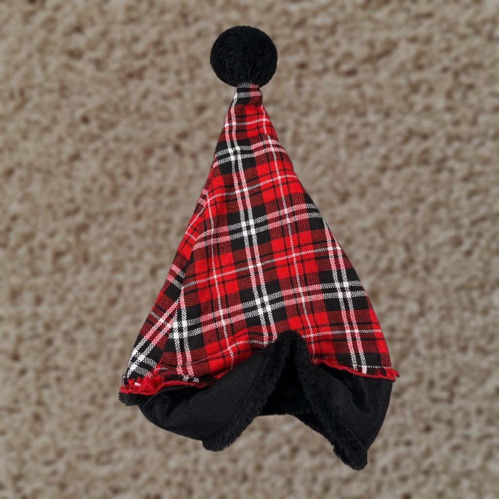 Vintage Unbranded Beanie Adult One Size Red Plaid Knit Acrylic Polyester Blend Christmas Ski Size ONE SIZE - 1 Thumbnail