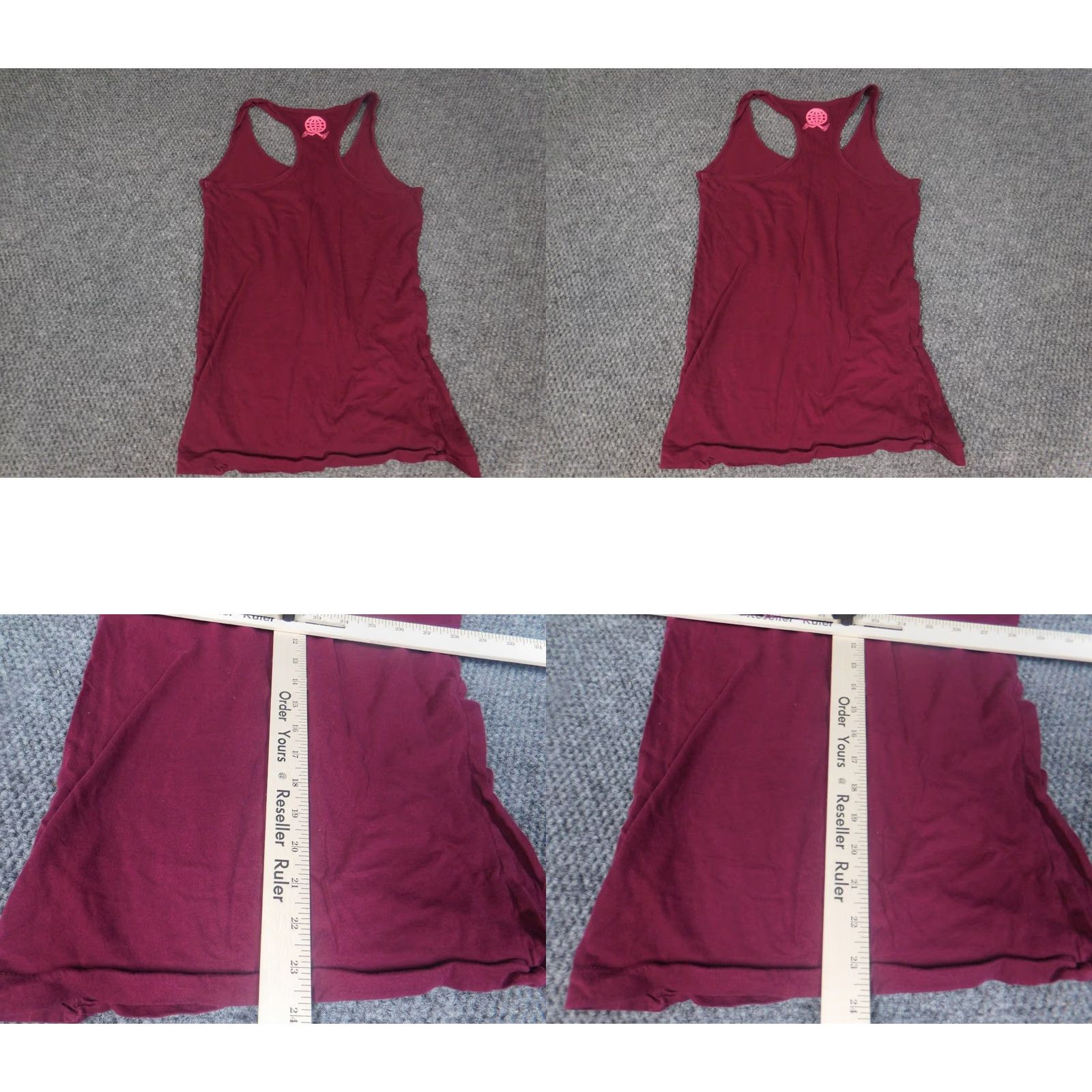 Nike Nike Womens Shirt Tank S Burgundy Logo Running Casual Cup Denim Open 100% Cotton Regular Womens Nike Tank S Red Logo Running Casual Shirt Size S / US 4 / IT 40 - 8 Thumbnail
