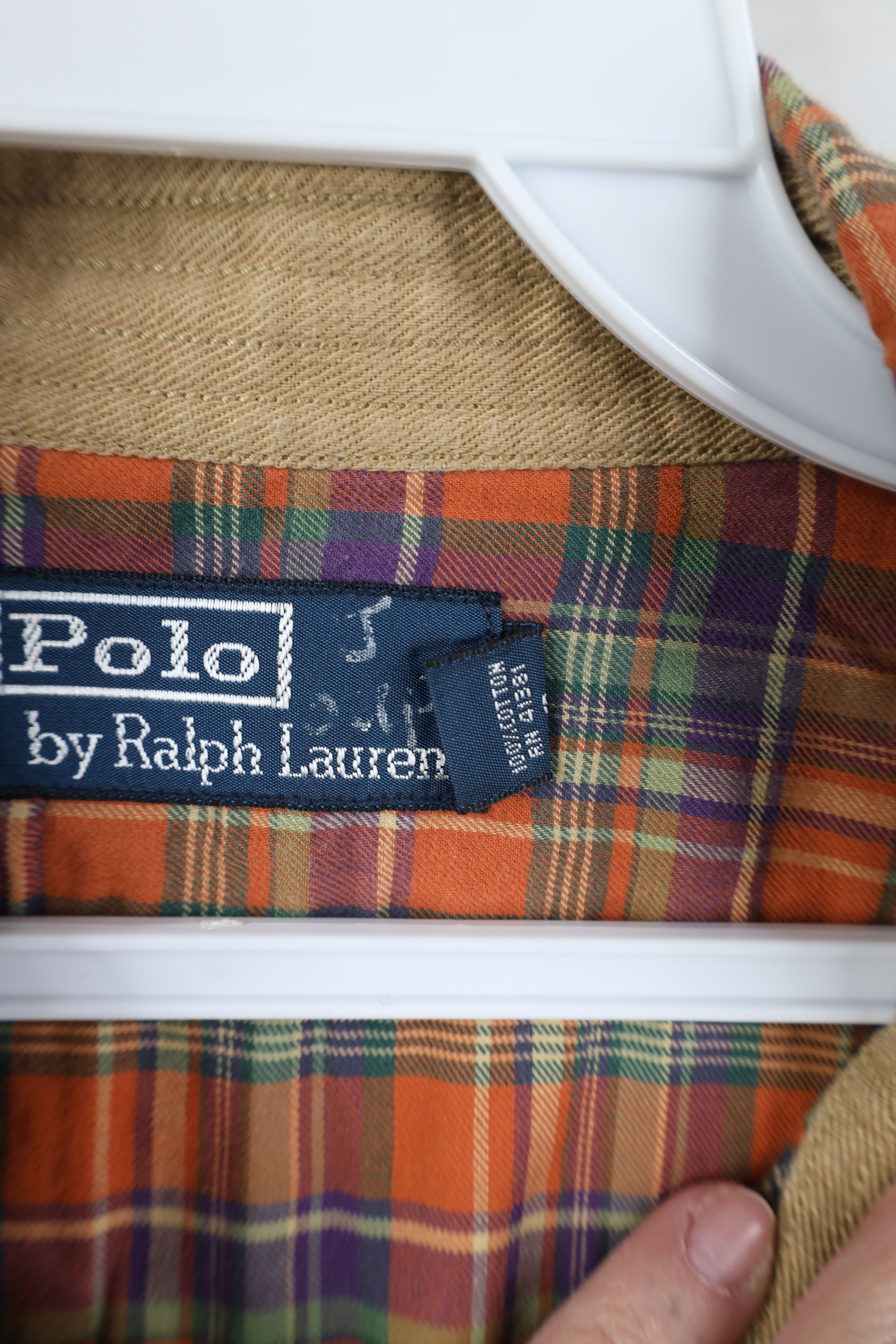 Ralph Lauren Vintage 90s Ralph Lauren Flannel Elbow Patch Button Shirt Size US XL / EU 56 / 4 - 9 Thumbnail