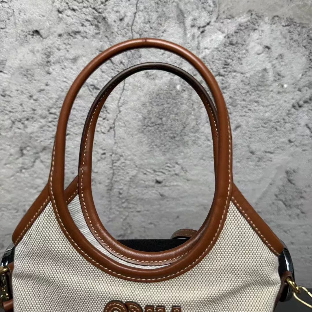 Miu Miu Miu Miu White Brown Canvas Tote Bag Size US 26 / EU 42 - 6 Thumbnail