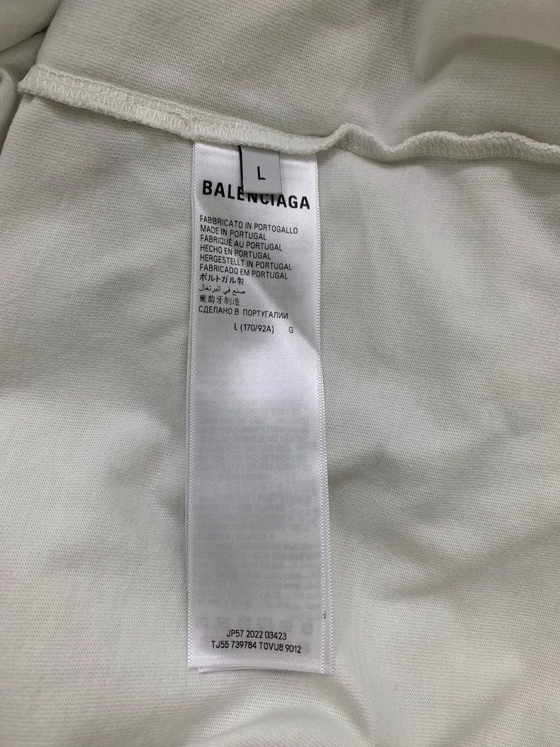 Balenciaga Balenciaga White Rhinestone Letter Logo Short Sleeve T-Shi Size US L / EU 52-54 / 3 - 5 Thumbnail