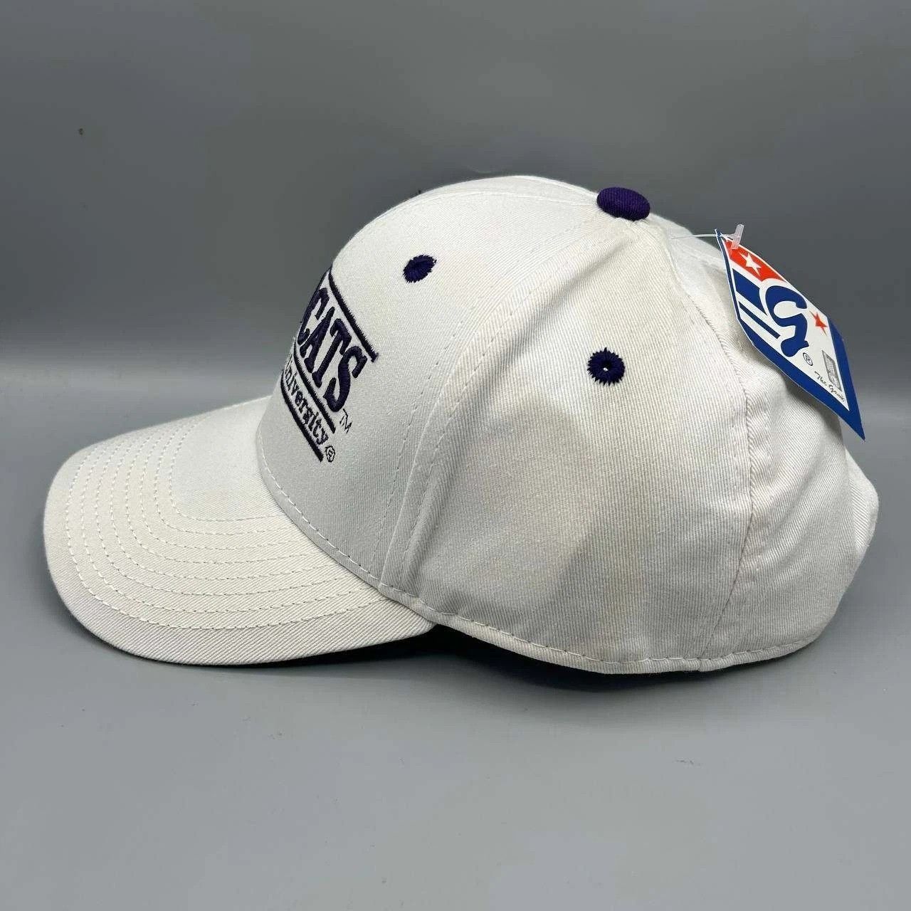 The Game Vintage Kansas State Wildcats Hat Men White NCAA Snap Back Size ONE SIZE - 4 Thumbnail