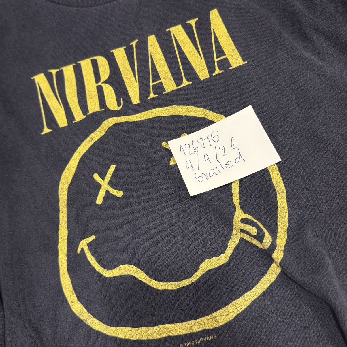 Nirvana Vintage Nirvana Smiley Shirt 1992 Size US XL / EU 56 / 4 - 6 Thumbnail