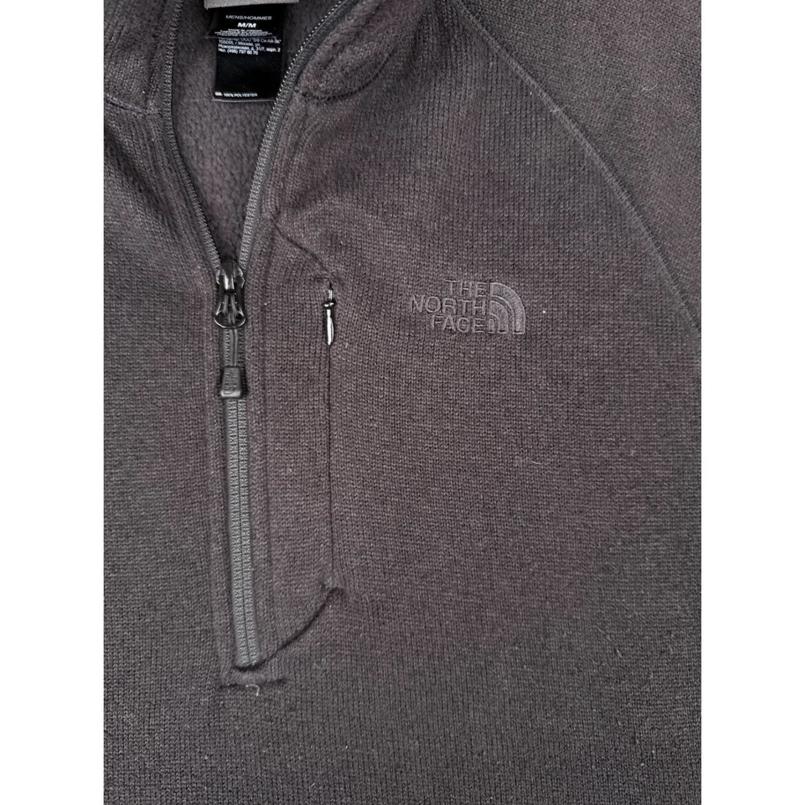 The North Face The North Face Sweater Medium Black Knit 1/4 Zip Polyester Pullover Shell Mens Size US M / EU 48-50 / 2 - 6 Thumbnail