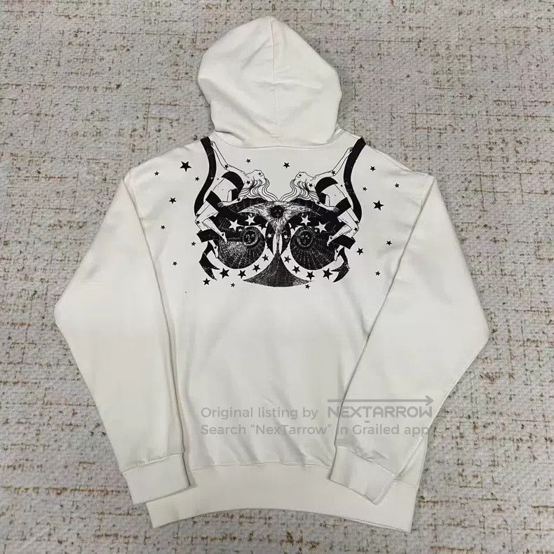 Givenchy Givenchy White Star Ribbon Hoodie Size US M / EU 48-50 / 2 - 2 Thumbnail