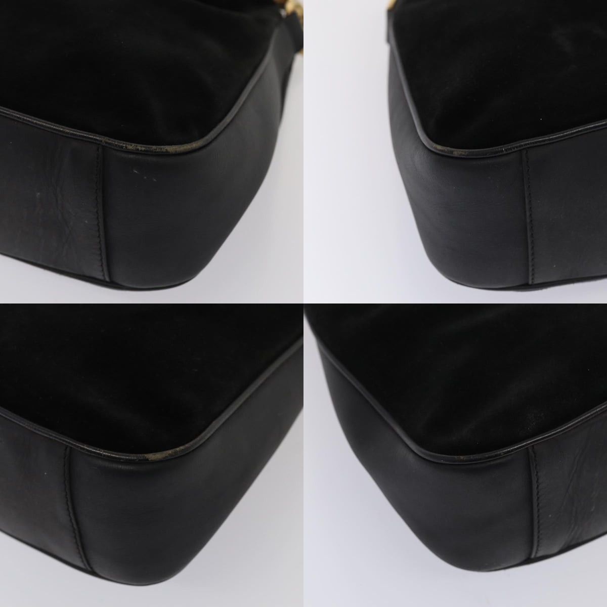 Gucci GUCCI Bamboo Handbag Suede Black Size ONE SIZE - 10 Thumbnail