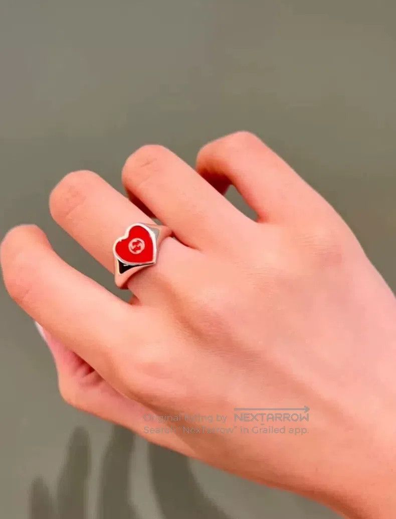 Gucci Guicci Red Heart Ring Size ONE SIZE - 2 Thumbnail