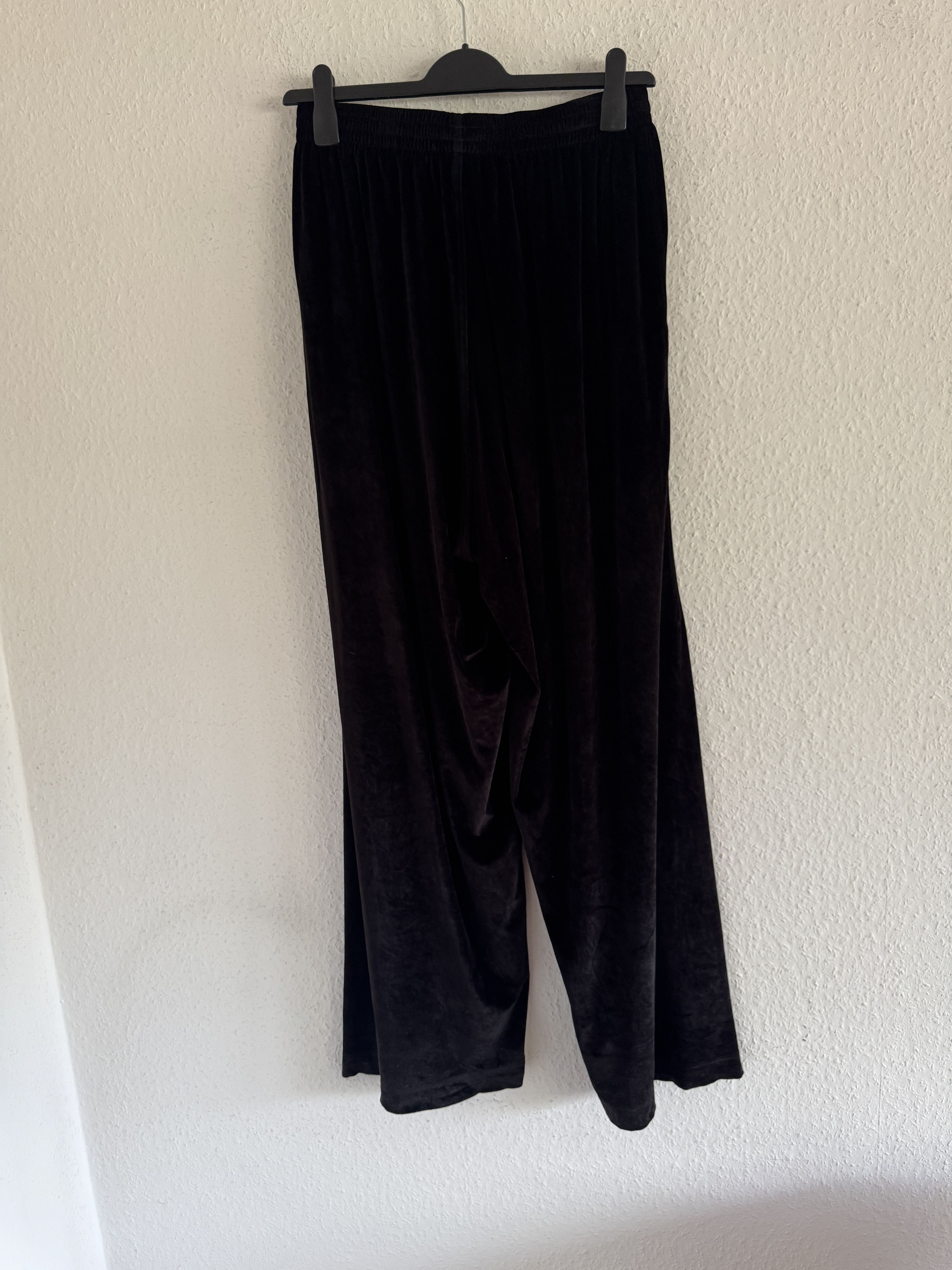 Balenciaga Velvet Wide-Leg Pants Black Size US 32 / EU 48 - 10 Thumbnail