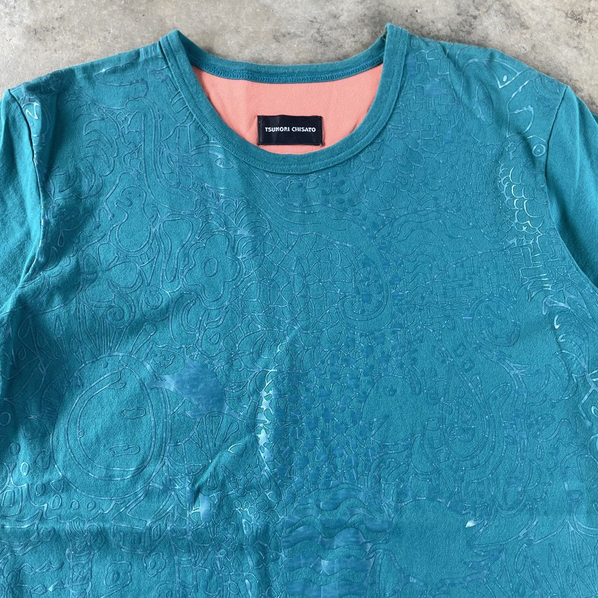 Designer × Japanese Brand × Tsumori Chisato 🔥🔥🇯🇵Tsumori Chisato Two Tone Motive Flower Sukajan Tee Size US M / EU 48-50 / 2 - 2 Thumbnail