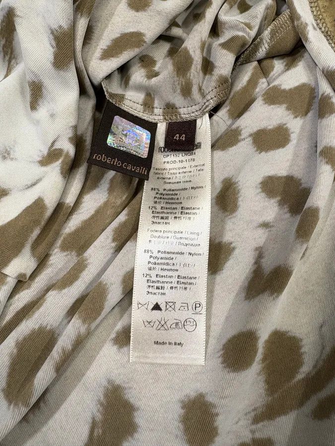 Roberto Cavalli × Vintage Roberto Cavalli Leopard Print Safari Dress Size M / US 6-8 / IT 42-44 - 6 Thumbnail