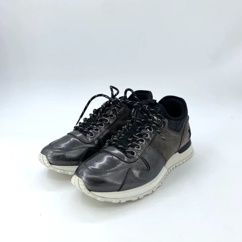 Louis Vuitton Louis Vuitton Black leather-paneled lace-up sneaker Size US 7.5 / EU 40-41 - 1 Thumbnail