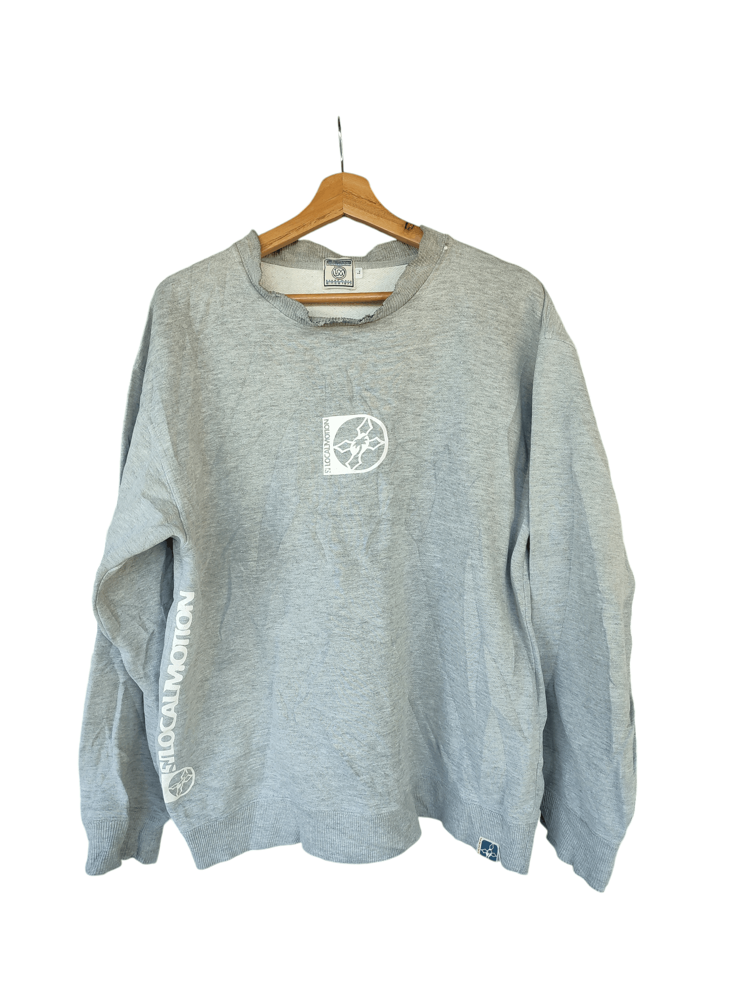 Vintage 💥90s💥 Local Motion Big Logo Distressed Sweatshirt Size US L / EU 52-54 / 3 - 1 Thumbnail