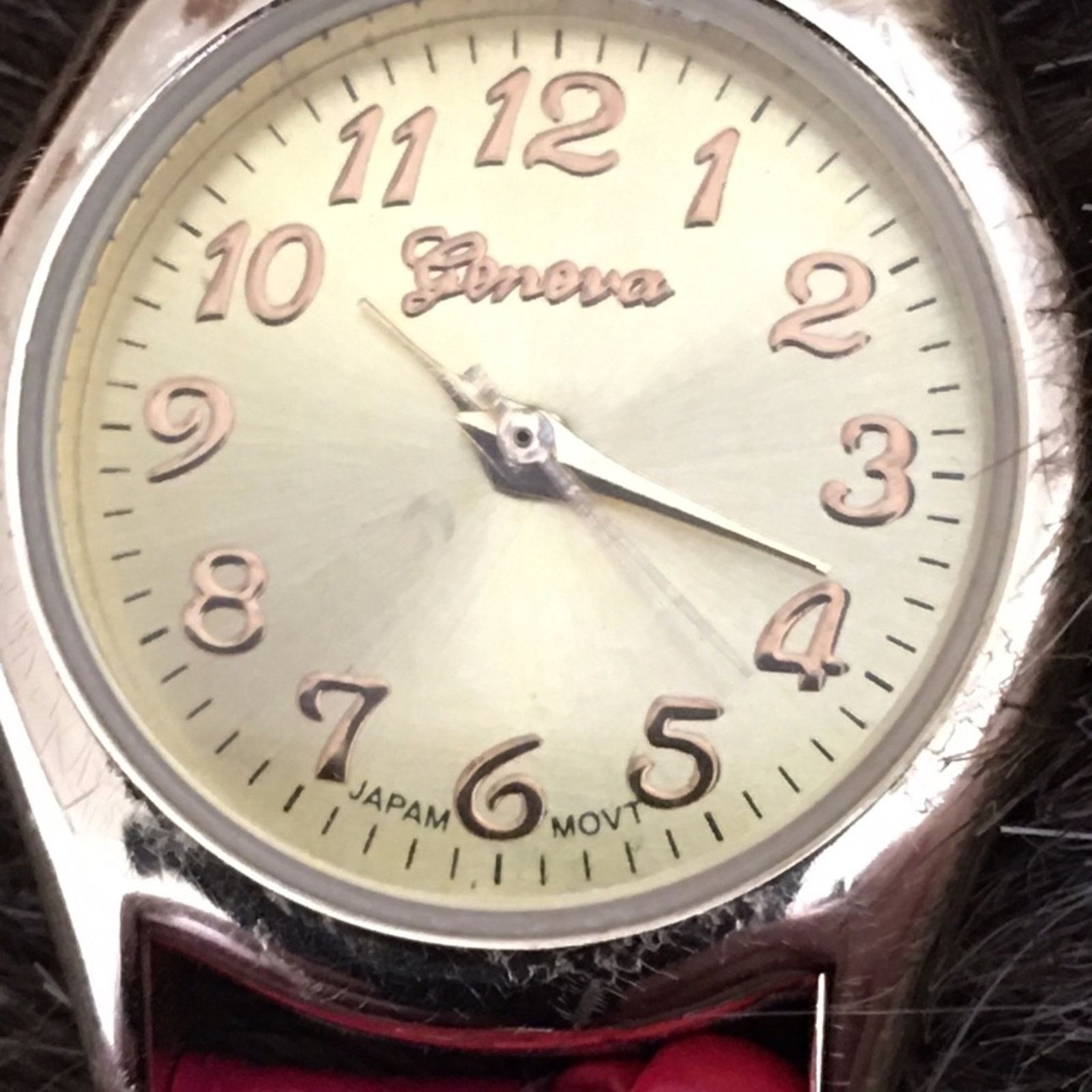 Geneva Geneva red braided leather wrap bracelet watch Size ONE SIZE - 6 Thumbnail