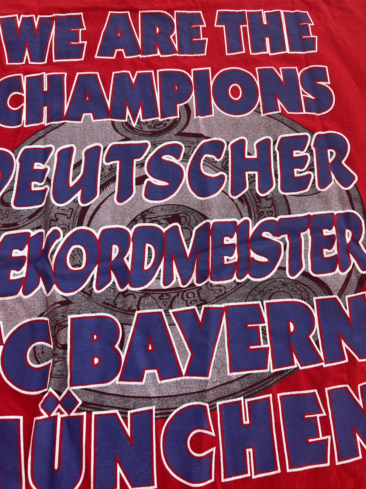 Vintage Vintage 1997 FC Bayern Munich Soccer Football Red T-shirt Size US M / EU 48-50 / 2 - 5 Thumbnail