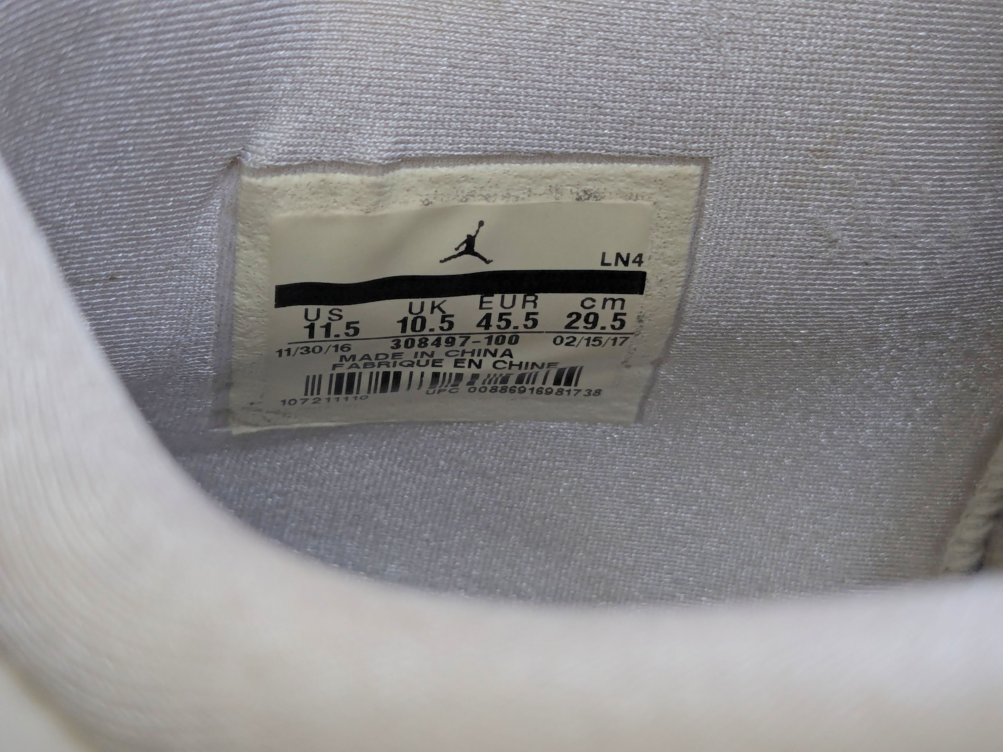 Jordan Brand Nike Air Jordan 4 Retro Pure Money 11.5 White Silver Leather Size US 11.5 / EU 44-45 - 7 Thumbnail