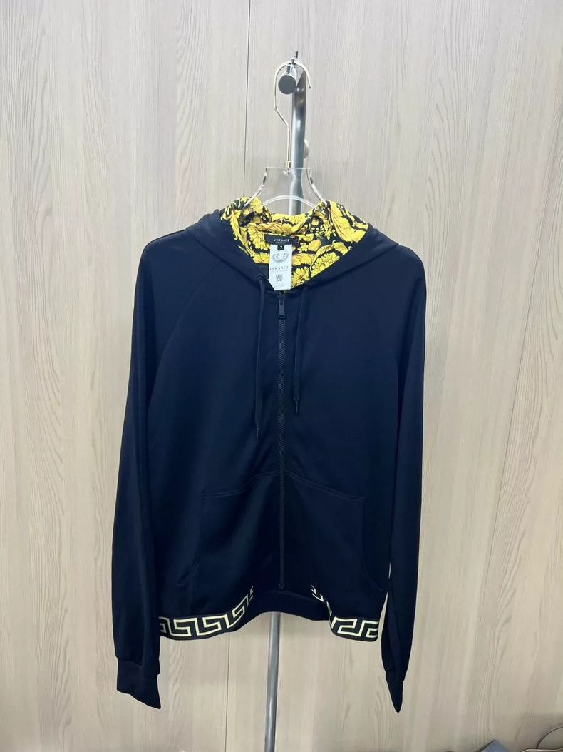 Versace Versace Phnom Penh Baroque Hooded Sweatshirt Size L / US 10 / IT 46 - 1 Thumbnail