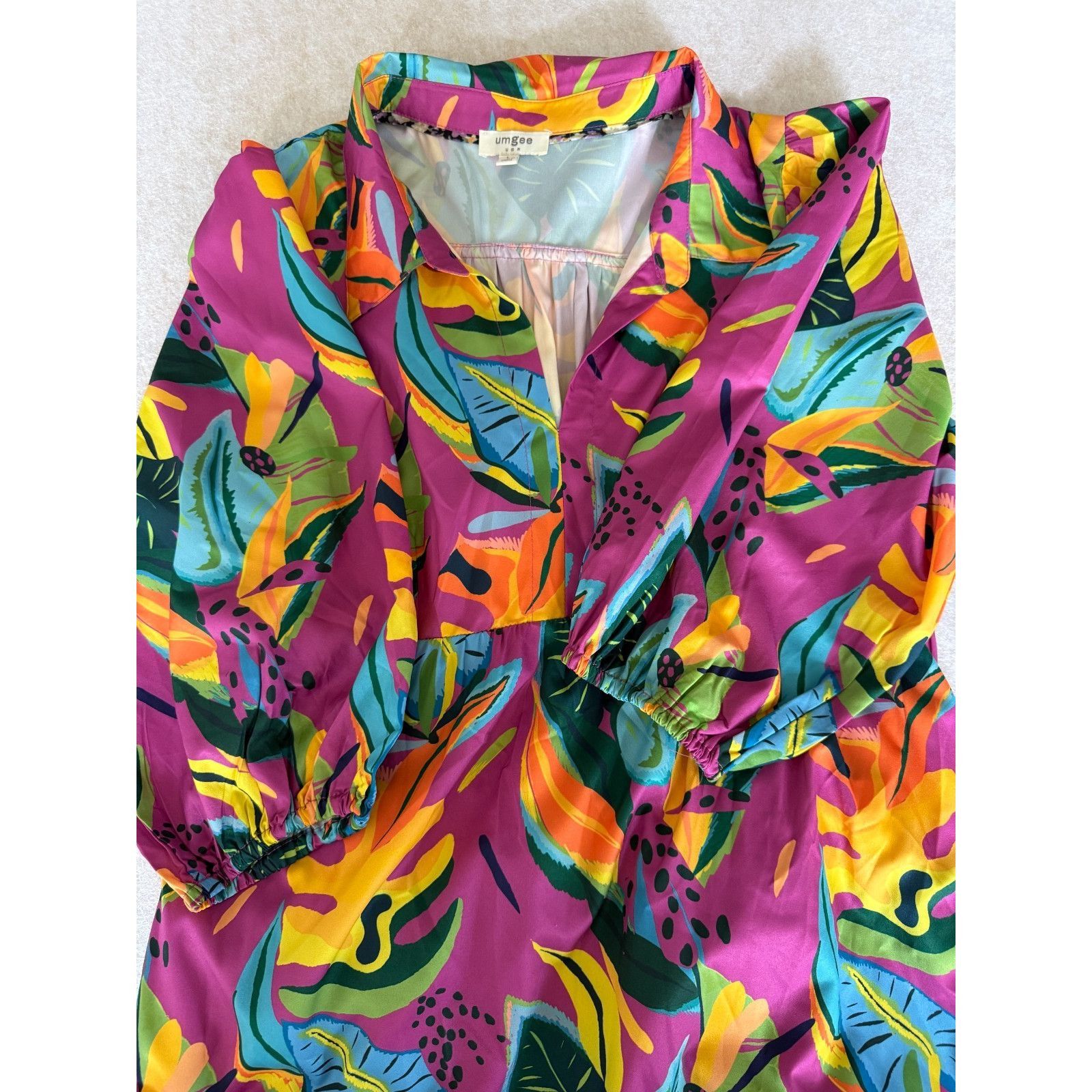 Other Umgee Floral Dress Women Large Boho Midi Women's large 1039 Size L / US 10 / IT 46 - 3 Thumbnail