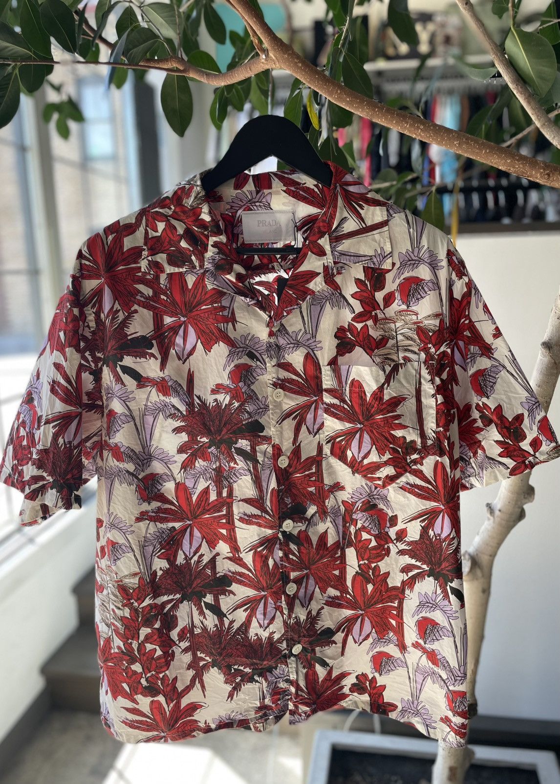 Prada Prada Floral Print Shirt Size US XL / EU 56 / 4 - 3 Thumbnail