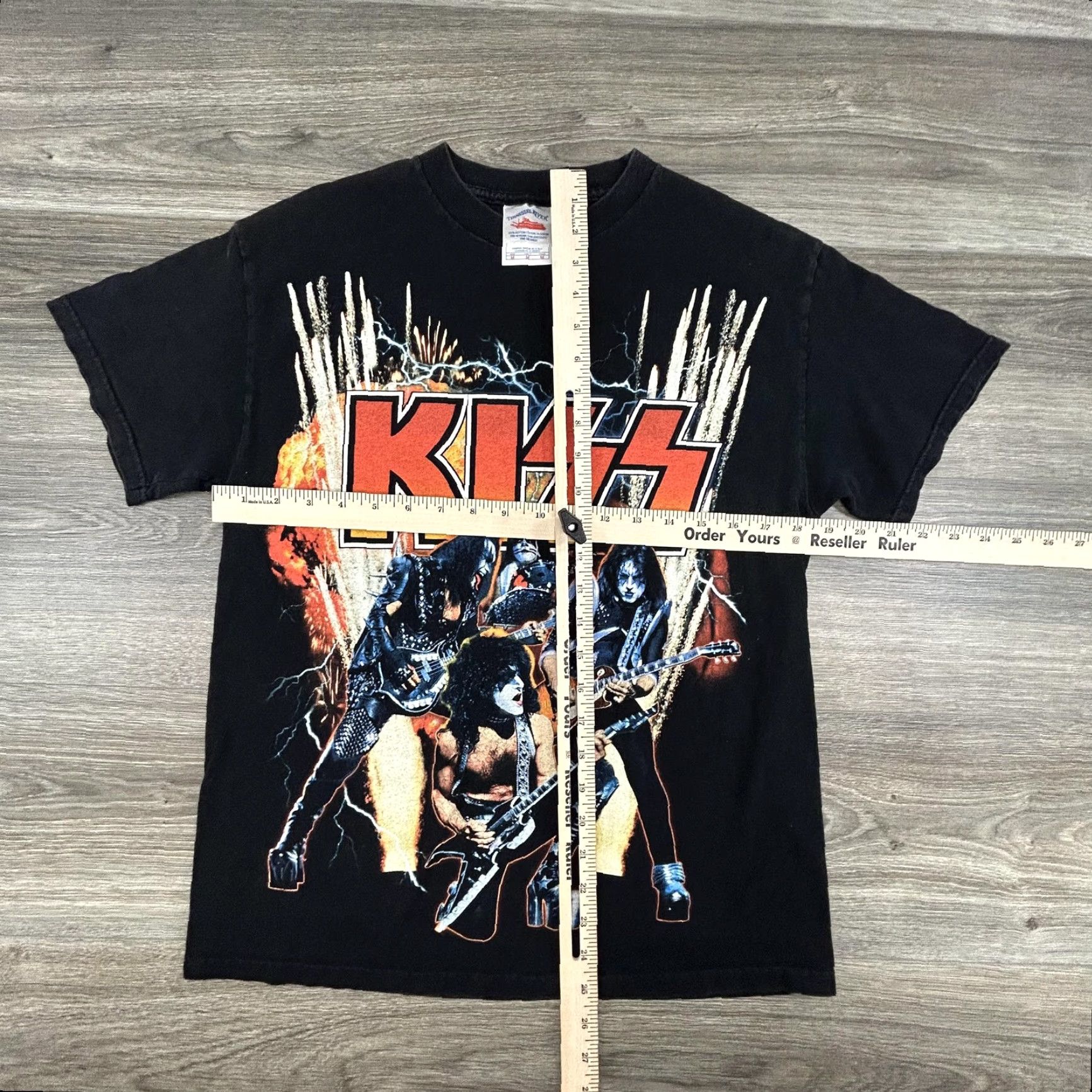Vintage VINTAGE KISS Shirt Mens M World Domination Tour 2003 2004 Made USA 00s Black Cotton Short Sleeve Crew Neck Graphic Print Size US M / EU 48-50 / 2 - 5 Thumbnail