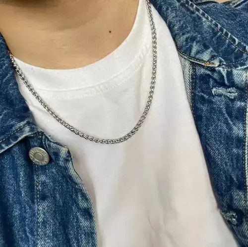 Japanese Brand 4MM WIDTH STAINLESS STEEL TWIST CHAIN NECKLACE Sz6 Size 26 - 1 Thumbnail
