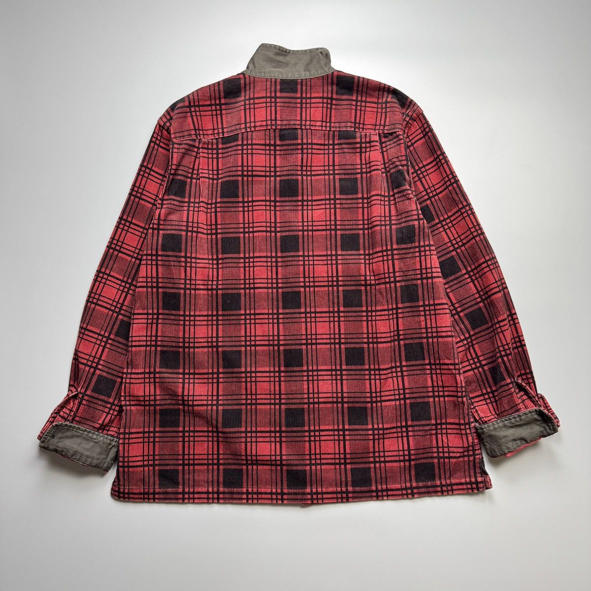RRL Ralph Lauren RRL - Corduroy Monterey Checked Camp Shirt Size US XL / EU 56 / 4 - 7 Thumbnail