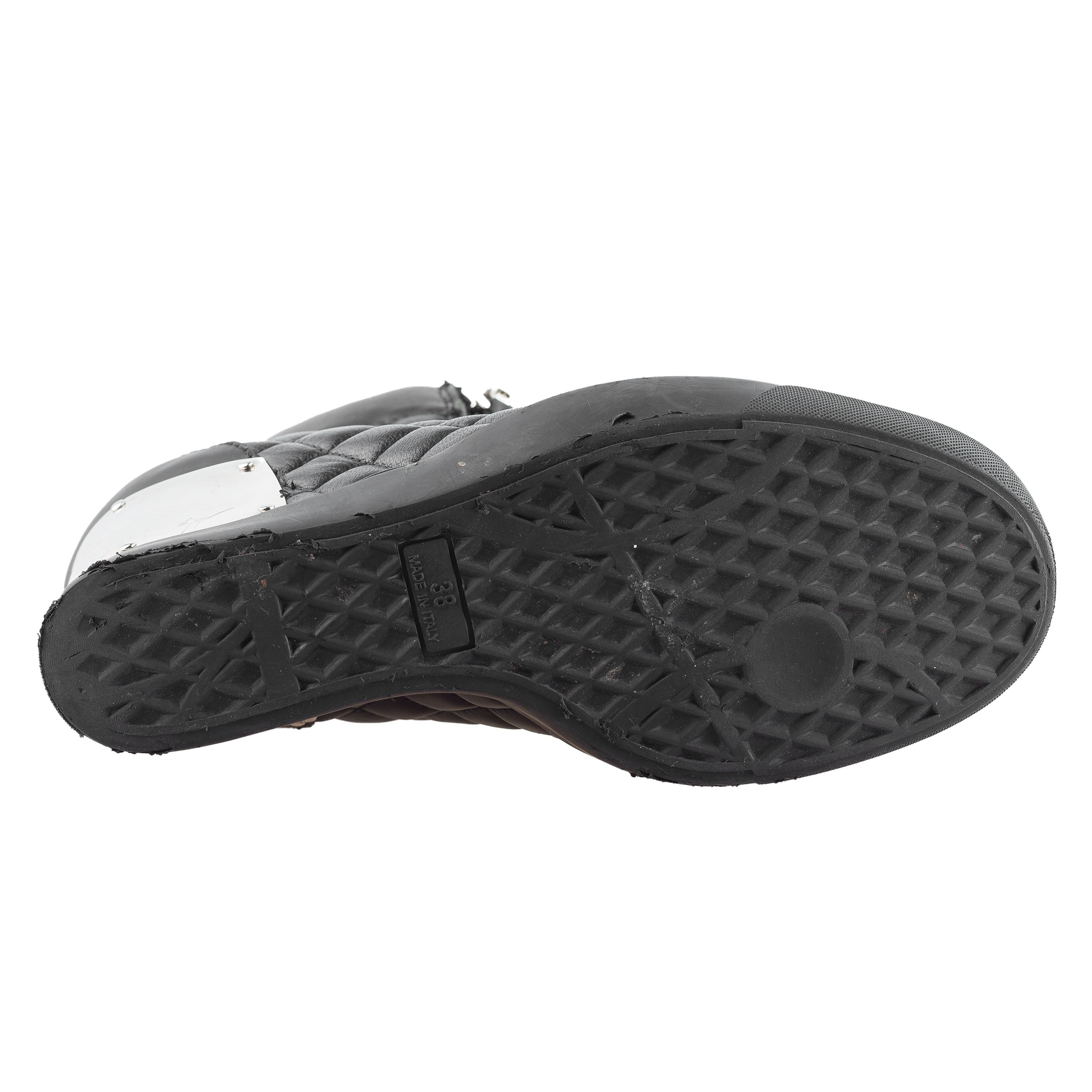 Giuseppe Zanotti Giuseppe Zanotti Black Leather Wedge Sneakers (38 EU) Size US 7 / IT 37 - 11 Thumbnail
