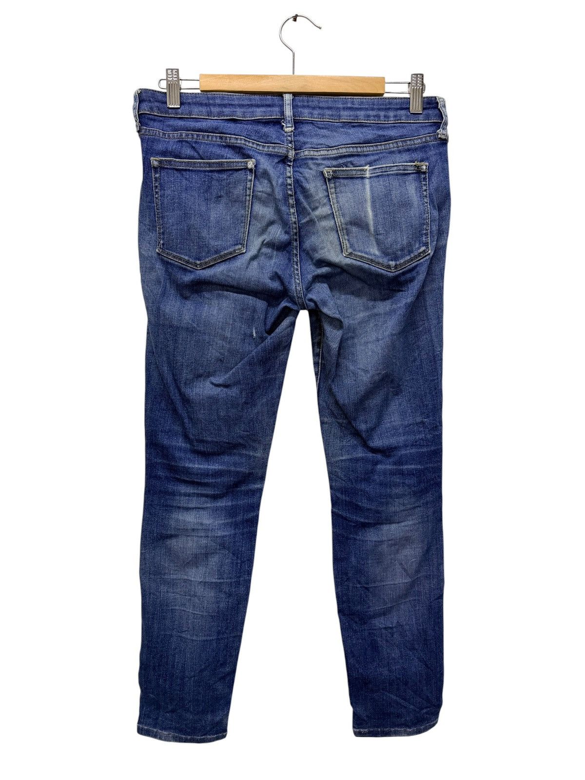Japanese Brand Vintage Uj Uniqlo Jeans Distressed Skinny Denim Pants Size 28" / US 6 / IT 42 - 4 Thumbnail