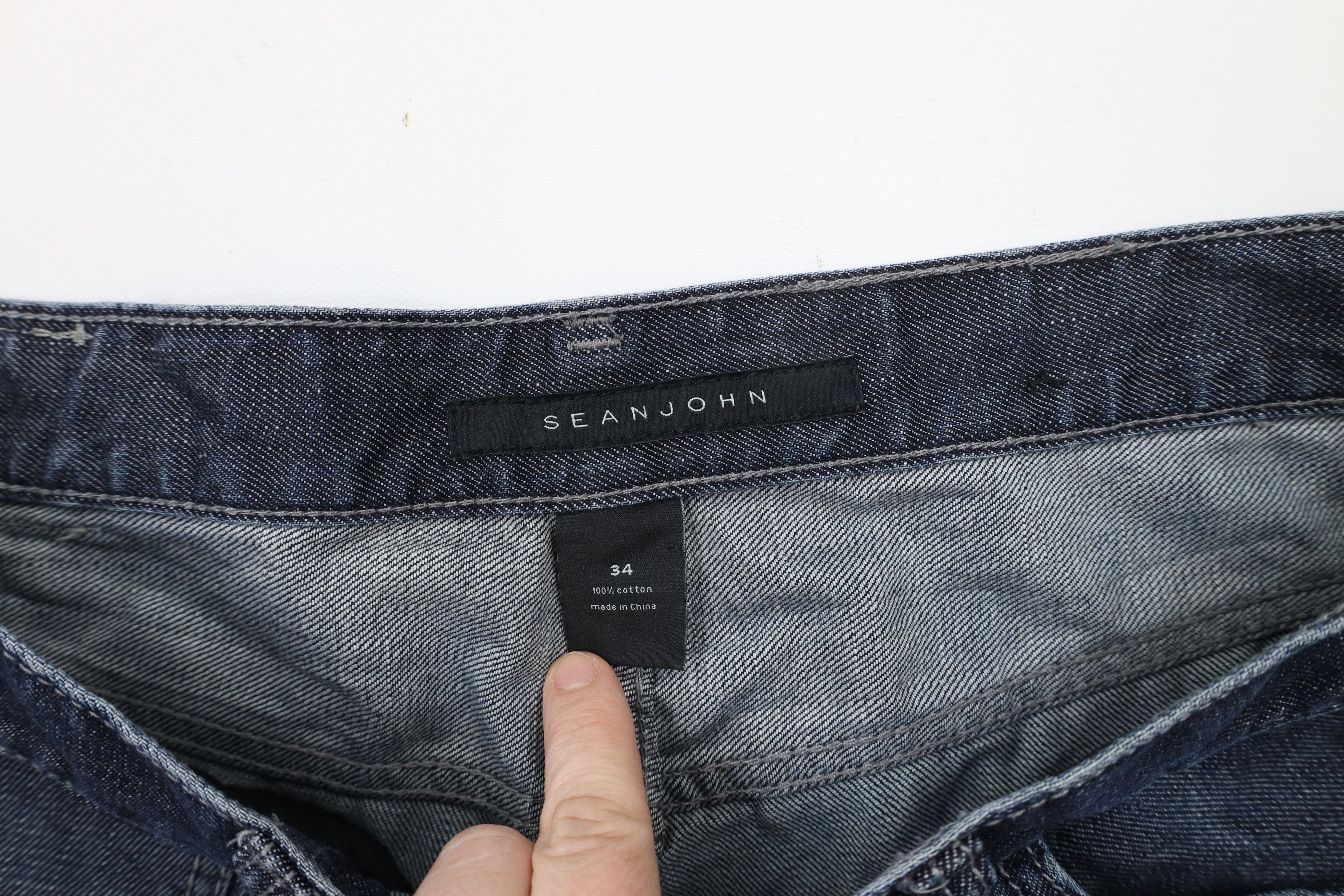 Sean John × Vintage Vintage Y2K Sean John Baggy Wide Leg Denim Jeans AS IS Size US 34 / EU 50 - 6 Thumbnail