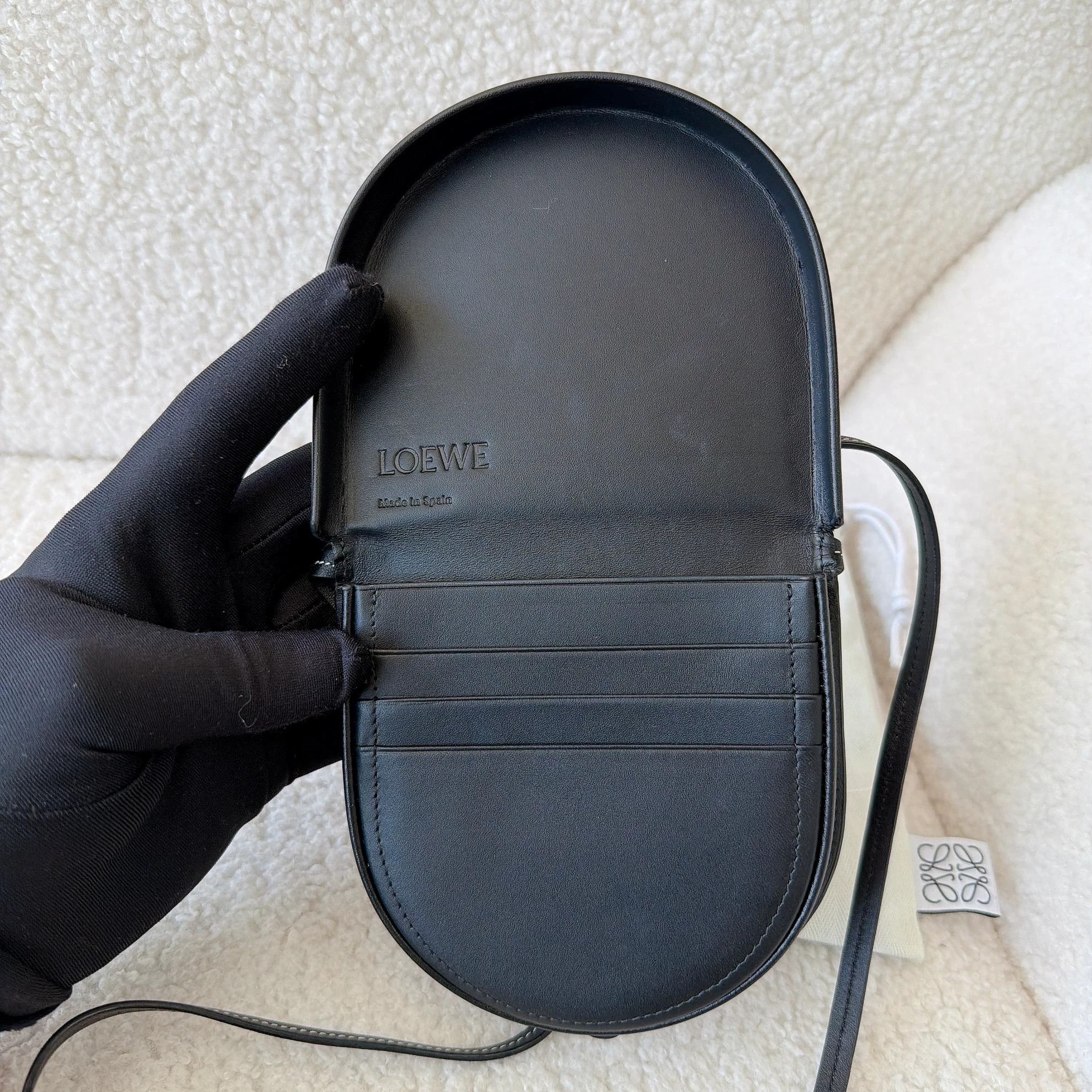 Loewe Loewe Heel Black Saddle Small Crossbody Bag 5341 Size ONE SIZE - 6 Thumbnail