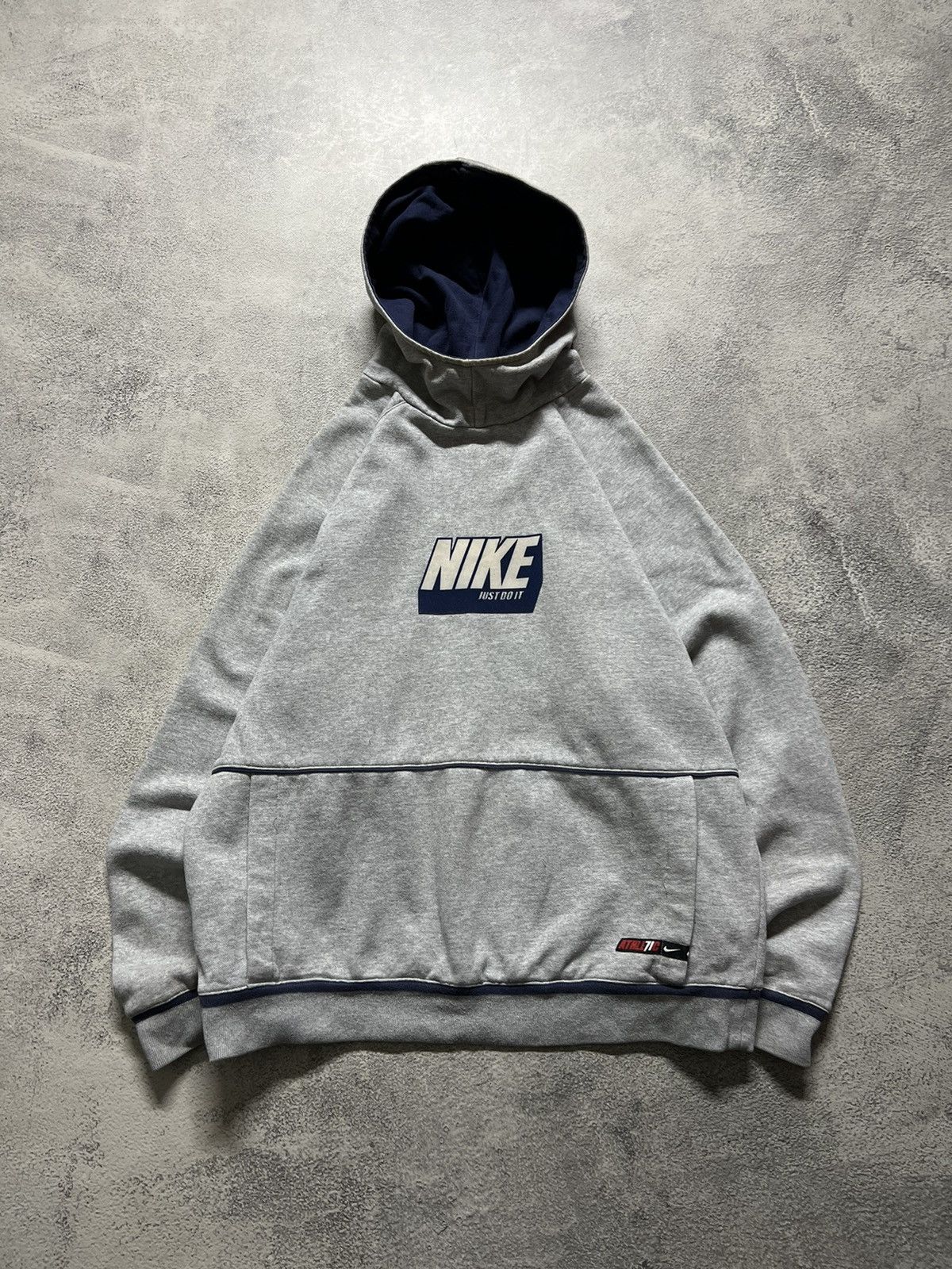 Nike × Vintage Vintage Y2k Nike 🩶 Just Do It Velour Big Logo Hoodie 00’s Size US S / EU 44-46 / 1 - 2 Thumbnail