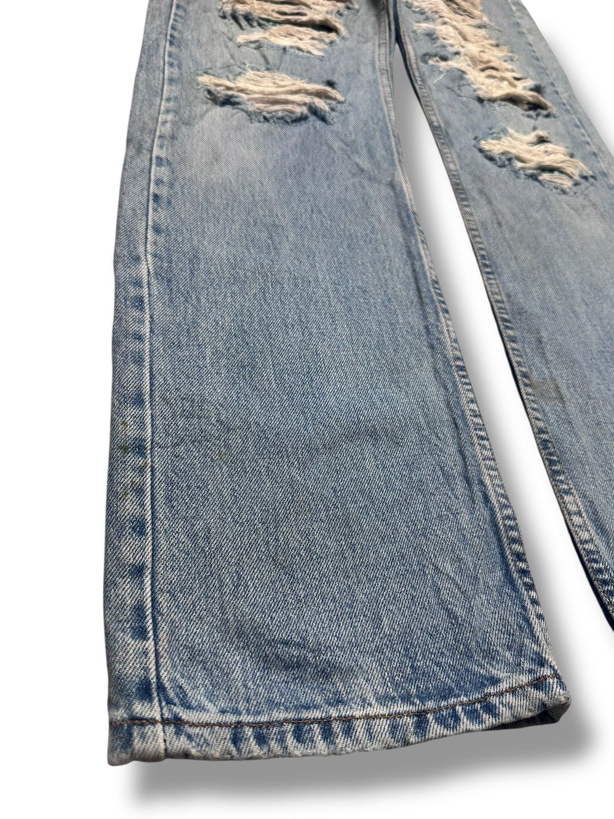 Levi's Levi’s 505 Regular Distressed Ripped, Plaid patch & Faded Size US 32 / EU 48 - 15 Thumbnail