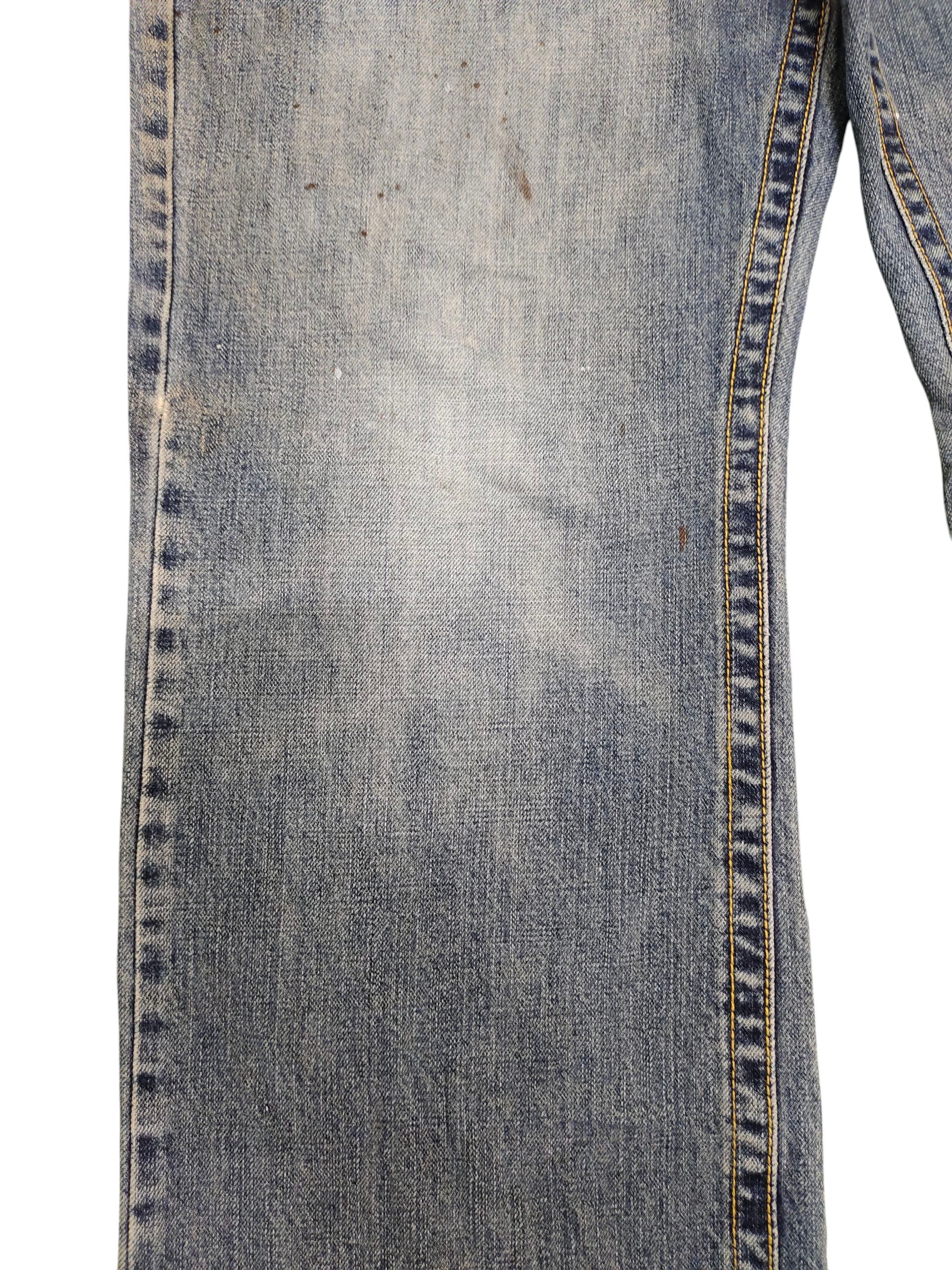 Artful Dodger Vintage Request Embroidered Distress Loose Denim Jeans Size US 34 / EU 50 - 5 Thumbnail