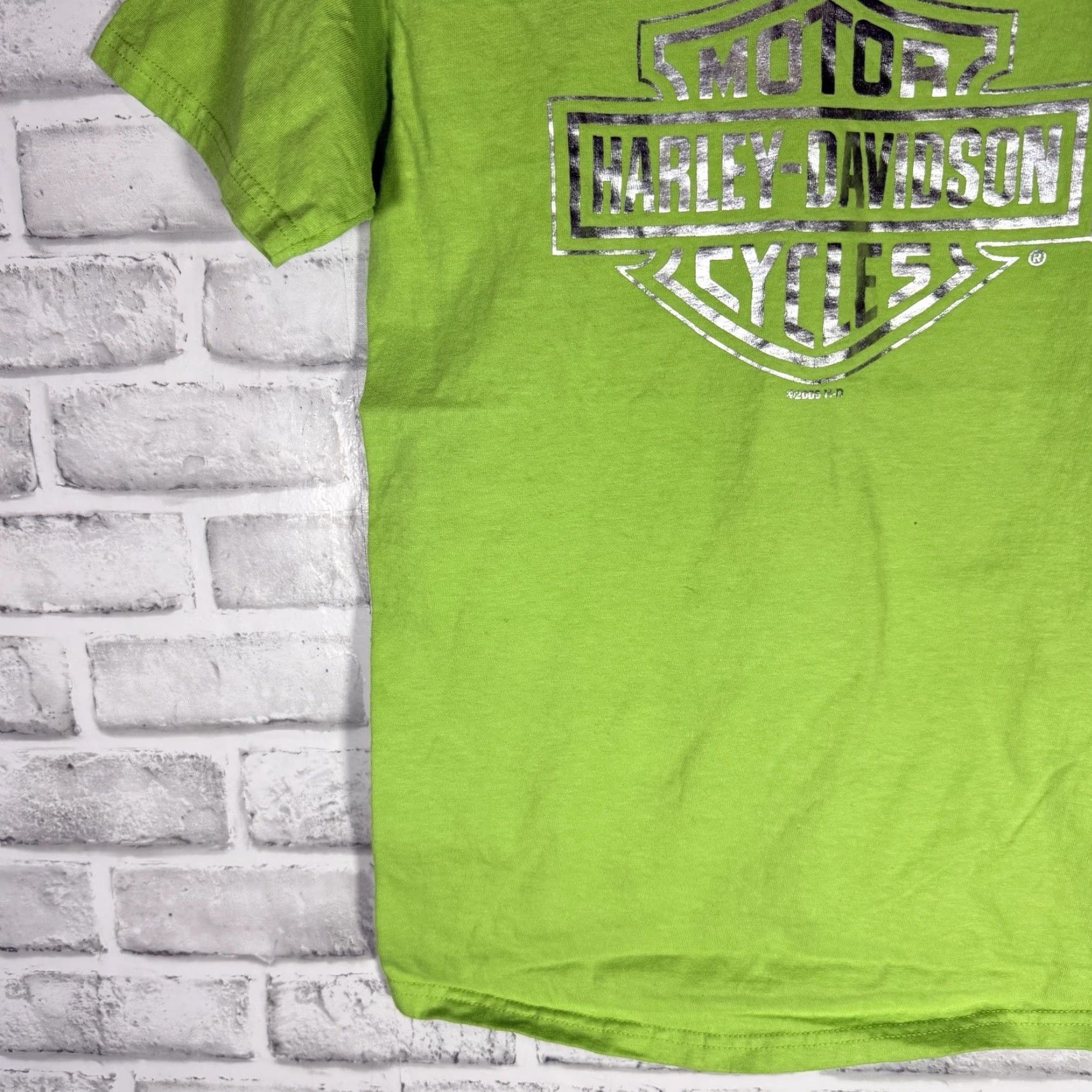 Harley Davidson VINTAGE Harley-Davidson T-Shirt Green 100% Cotton Graphic Tee Unisex Small Regular Fit Adults Mens Womens Graphic Tee Size US S / EU 44-46 / 1 - 3 Thumbnail