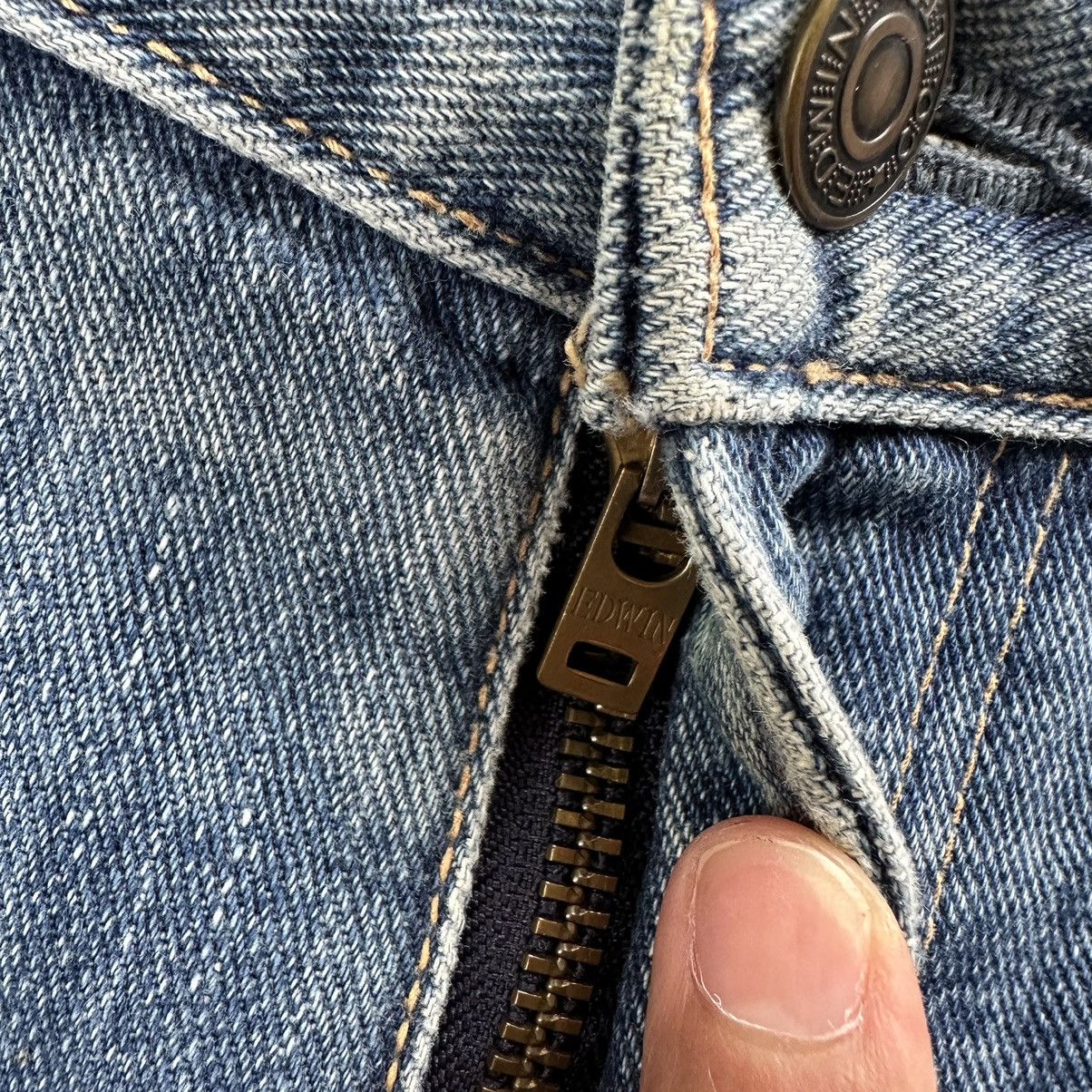 Japanese Brand Vintage Edwin Distressed Faded Denim Jean Pant W36 Size US 36 / EU 52 - 7 Thumbnail