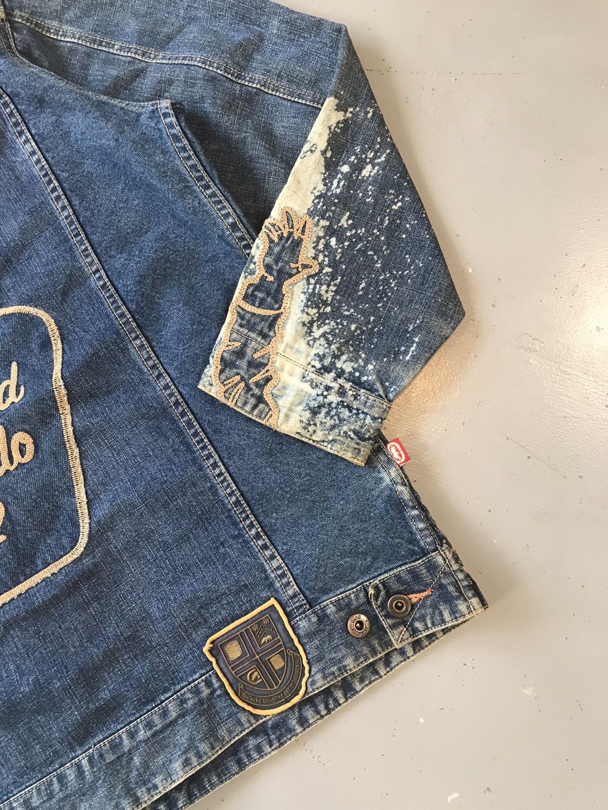 Ecko Unltd. × Vintage Vintage Ecko UNLTD SpellOut embroidered denim jacket Size US M / EU 48-50 / 2 - 10 Thumbnail