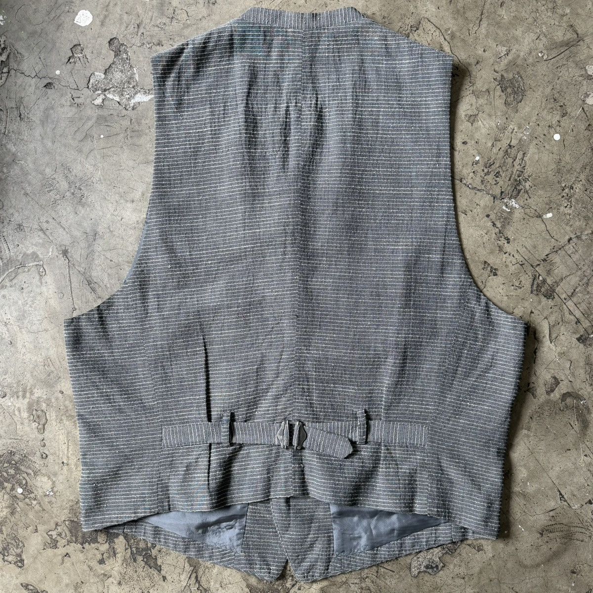 Issey Miyake Issey Miyake - Vintage Striped Detailed Stitch Vest Size US M / EU 48-50 / 2 - 2 Thumbnail