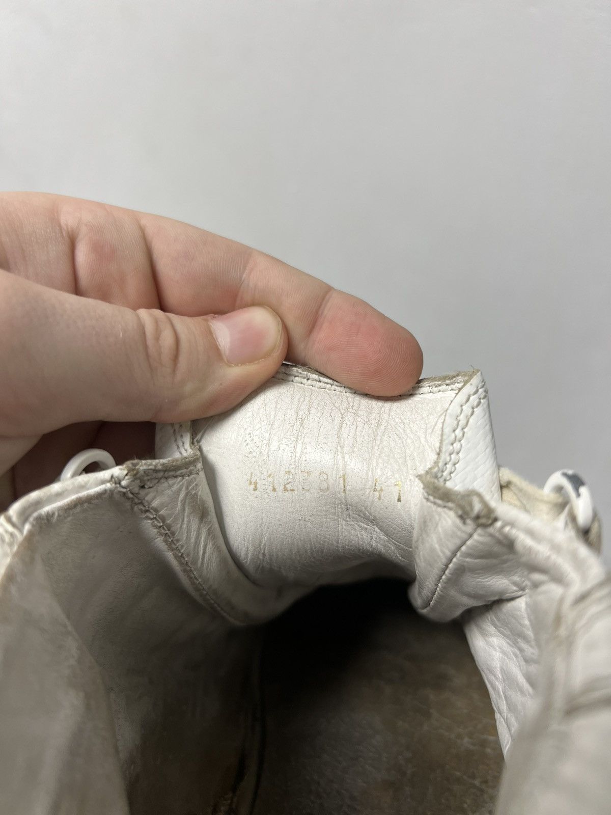 Balenciaga Balenciaga Arena High Top Leather Sneakers White Size 41 Size US 8 / EU 41 - 2 Thumbnail