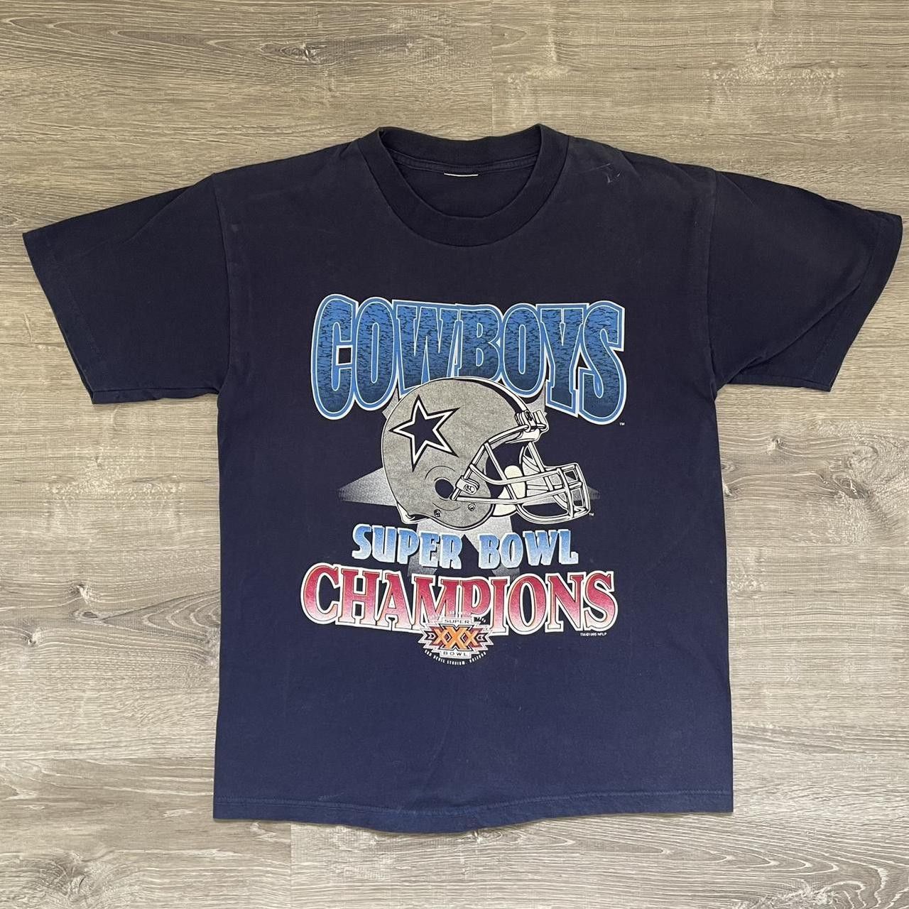 NFL × Vintage Vintage Y2K 90's Cowboys Super Bowl Champions Graphic Tee Size US XL / EU 56 / 4 - 1 Thumbnail