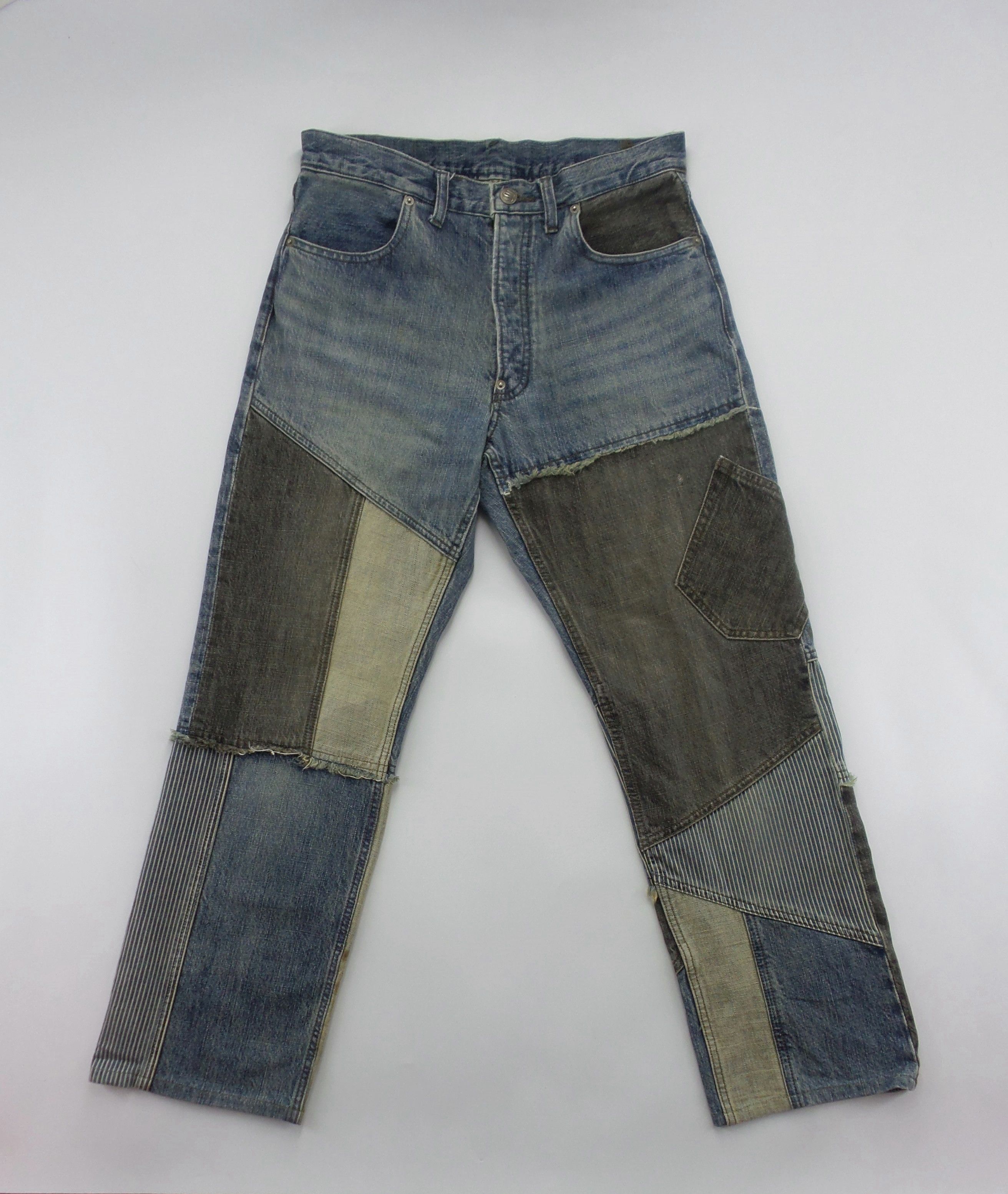 PPFM PPFM Reconstructed Denim Patchwork Jeans W31xL39 Size US 31 - 1 Thumbnail