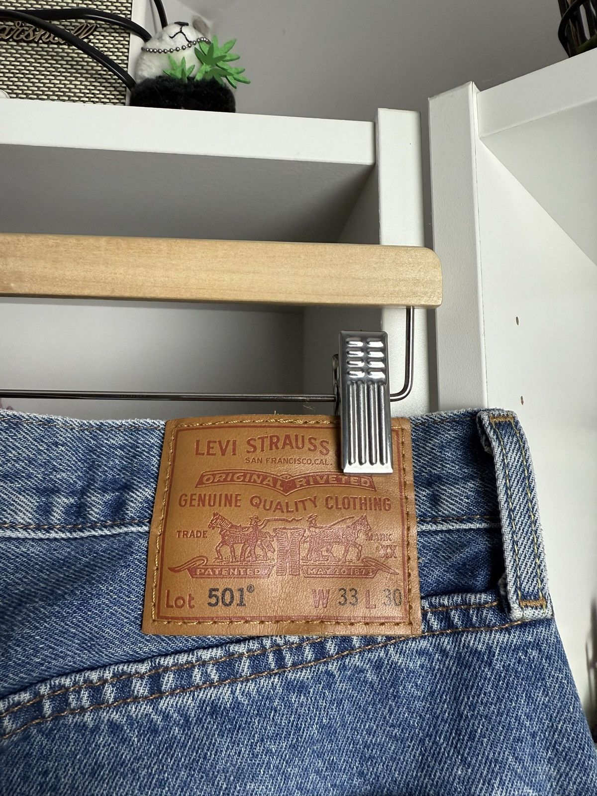 Levi's × Vintage Levis Lot 501 premium denim jeans babyblue pants 33x30 y2k Size US 33 - 4 Thumbnail