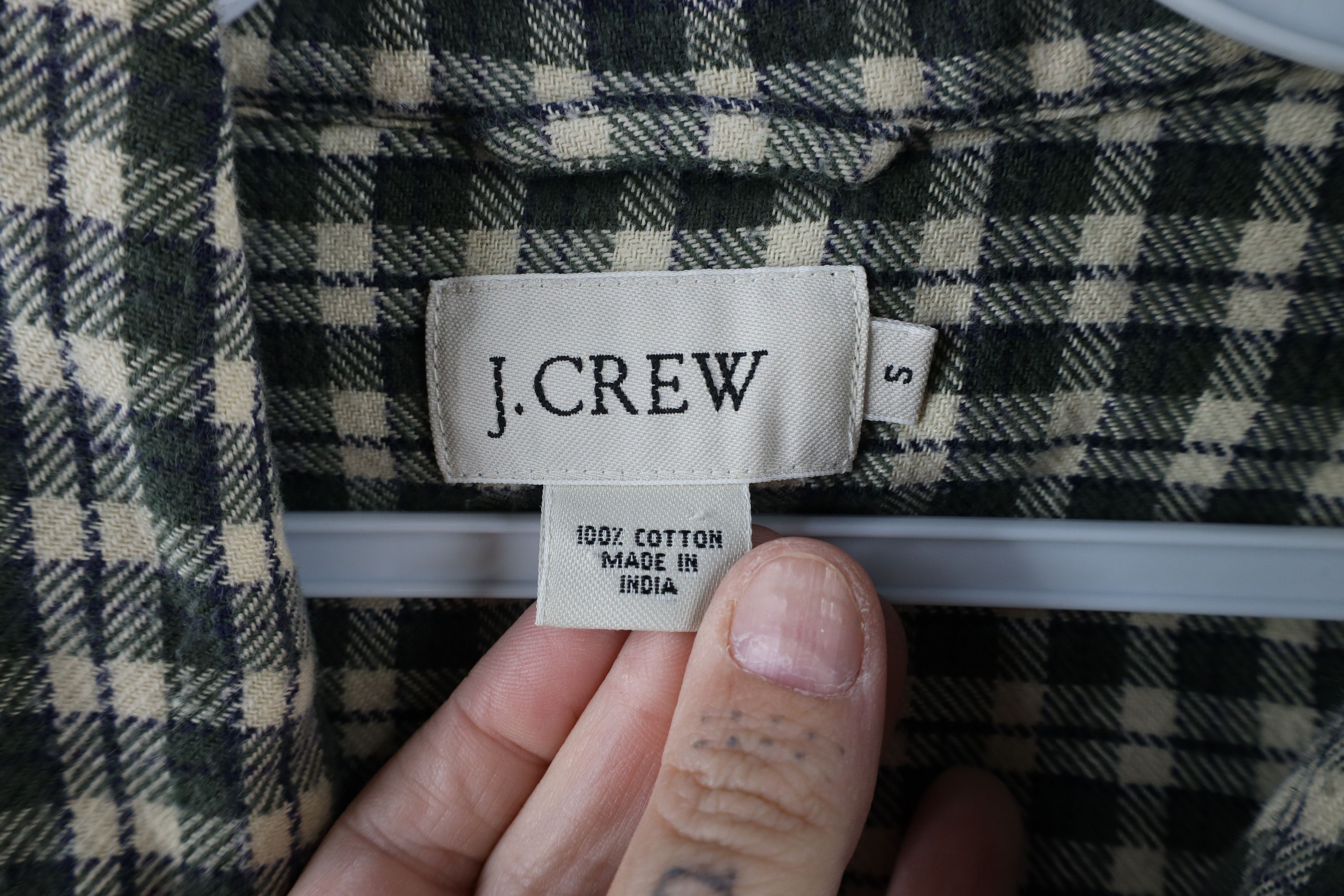 J.Crew × Vintage Vintage 90s J Crew Flannel Collared Button Down Shirt Plaid Size US S / EU 44-46 / 1 - 5 Thumbnail
