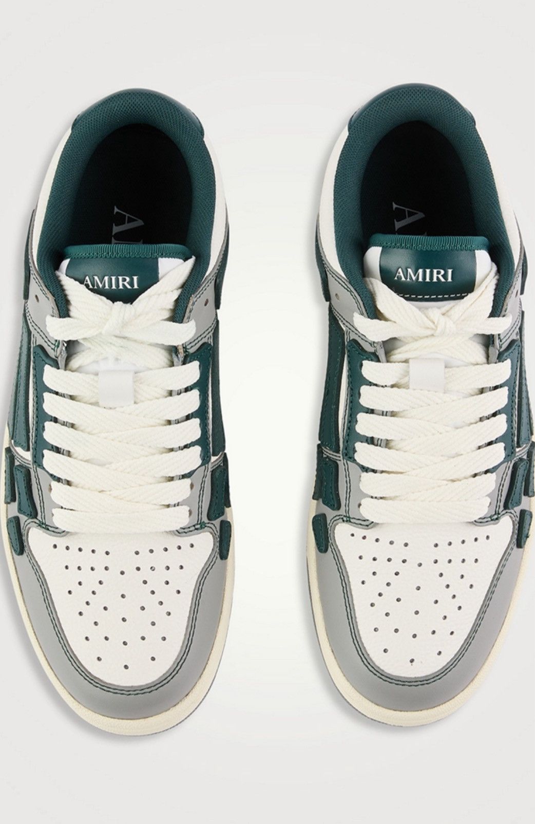 Amiri Amiri Skel Low Top Sneakers White/Green Size US 10 / EU 43 - 3 Thumbnail