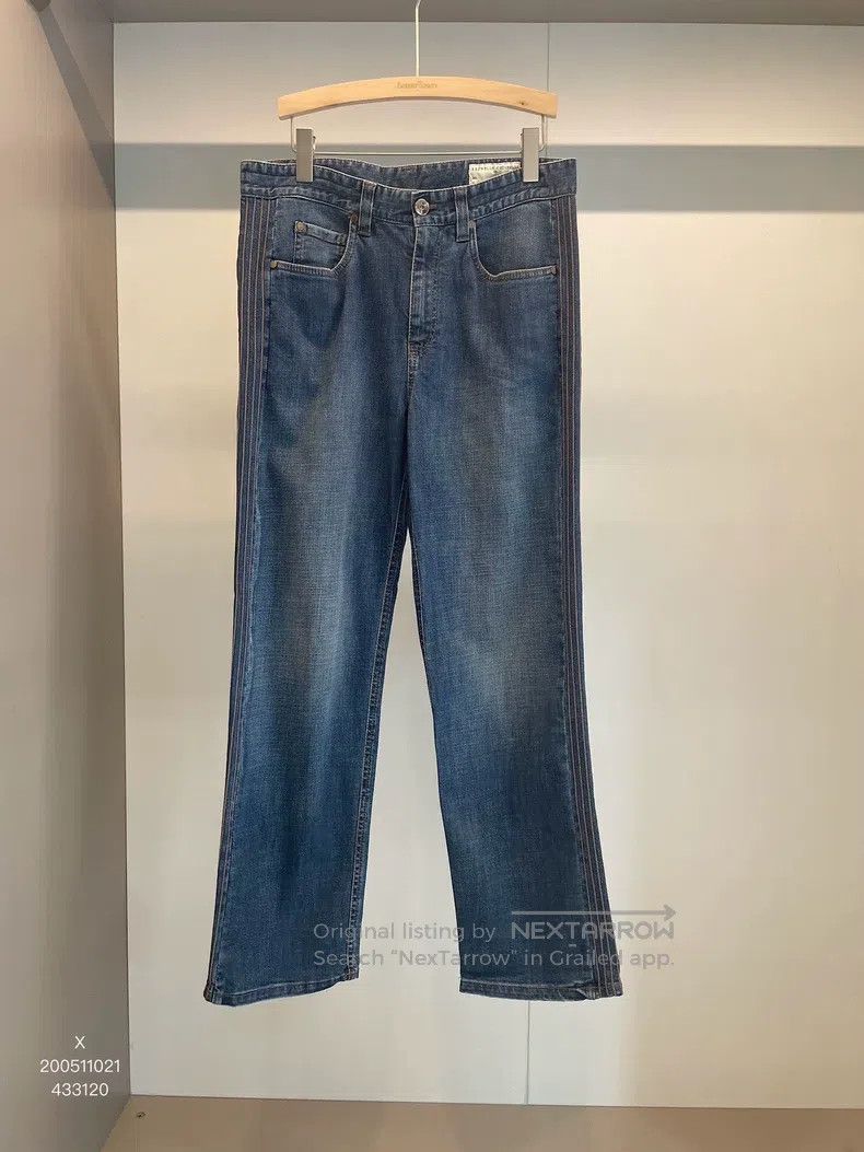 Brunello Cucinelli Brunello Cucinelli Blue studded cotton pants Size 25" / US 0 / IT 36 - 1 Thumbnail