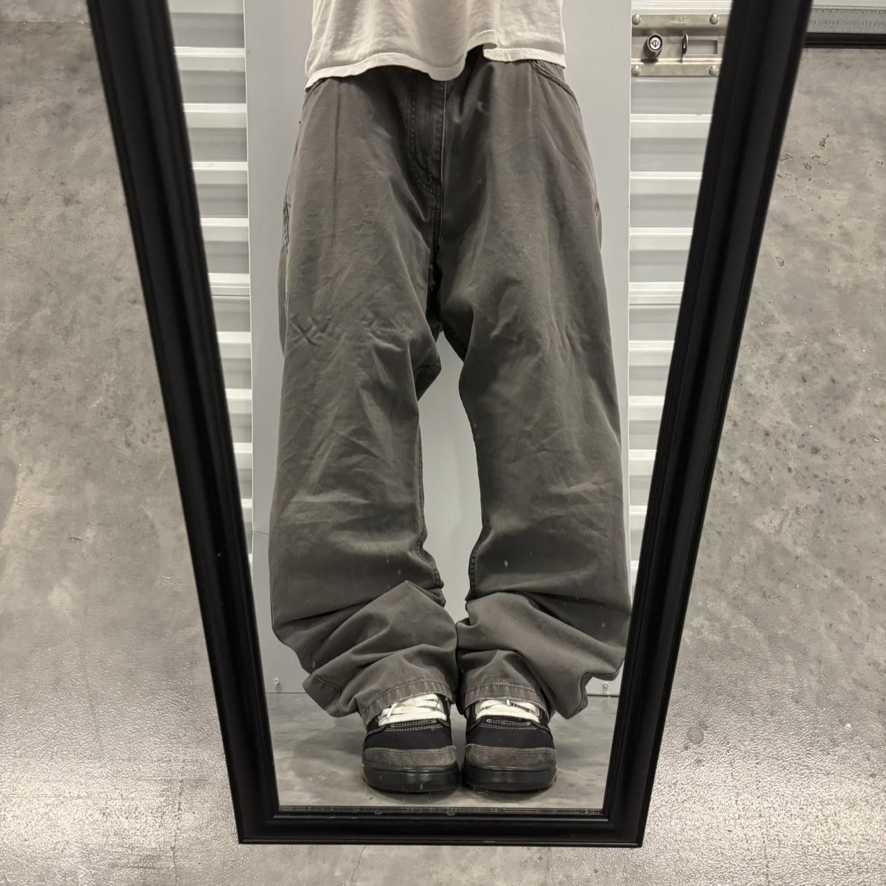 Japanese Brand × Vintage Crazy Vintage Y2K/2000s Grey Streetwear Essential Pants! Size US 40 / EU 56 - 1 Thumbnail