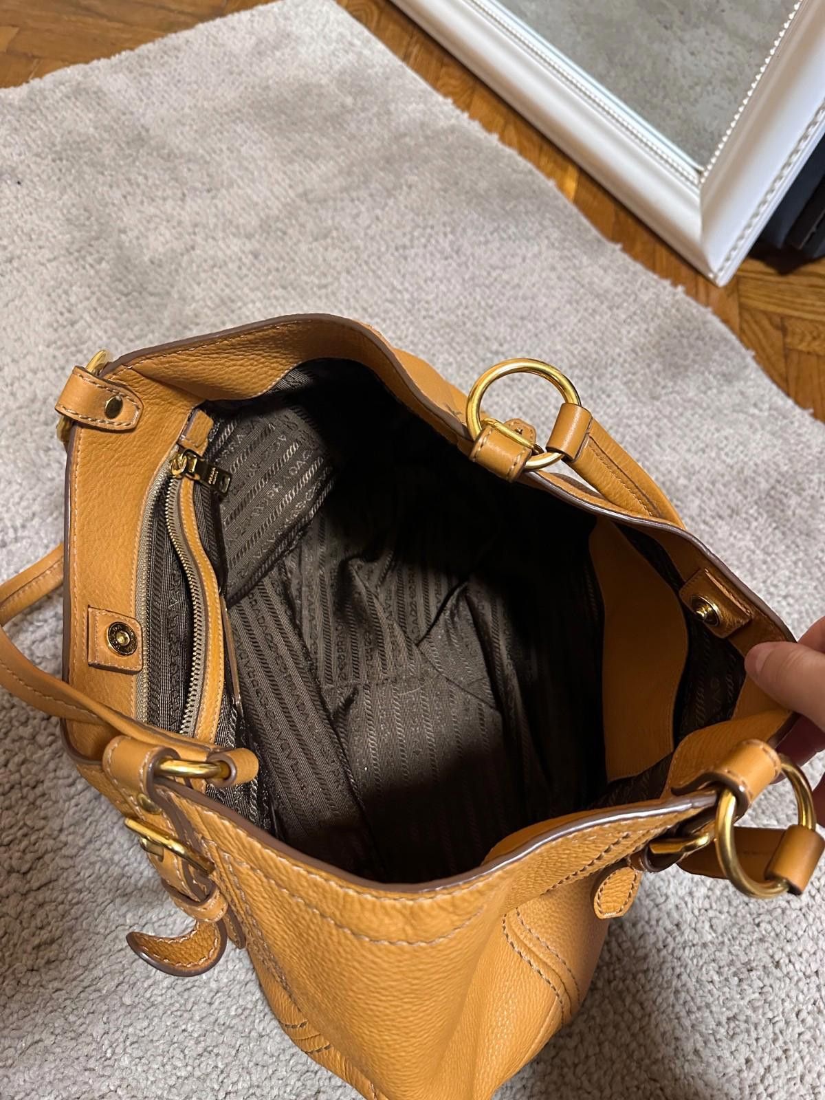 Prada Prada Vitelo Caramelo Bag Size ONE SIZE - 9 Thumbnail