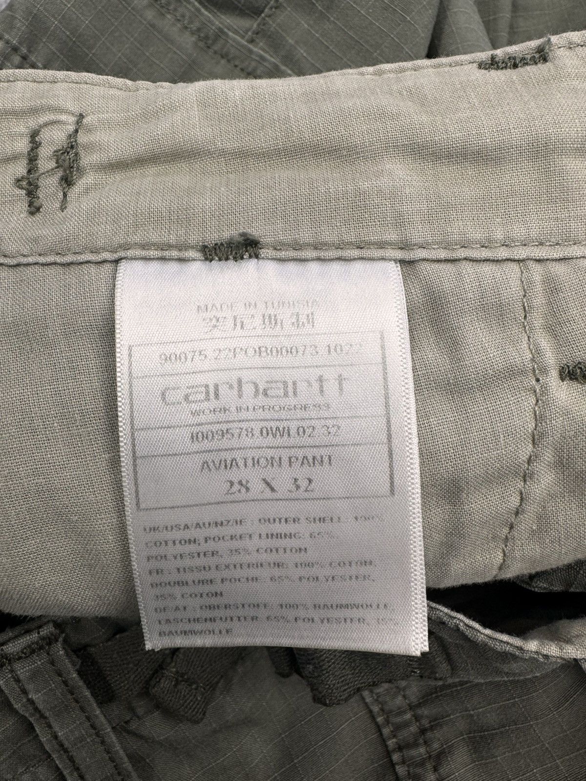 Carhartt Carhartt Men Cargo Pants Olive Cotton Size 29 Size US 28 / EU 44 - 10 Thumbnail