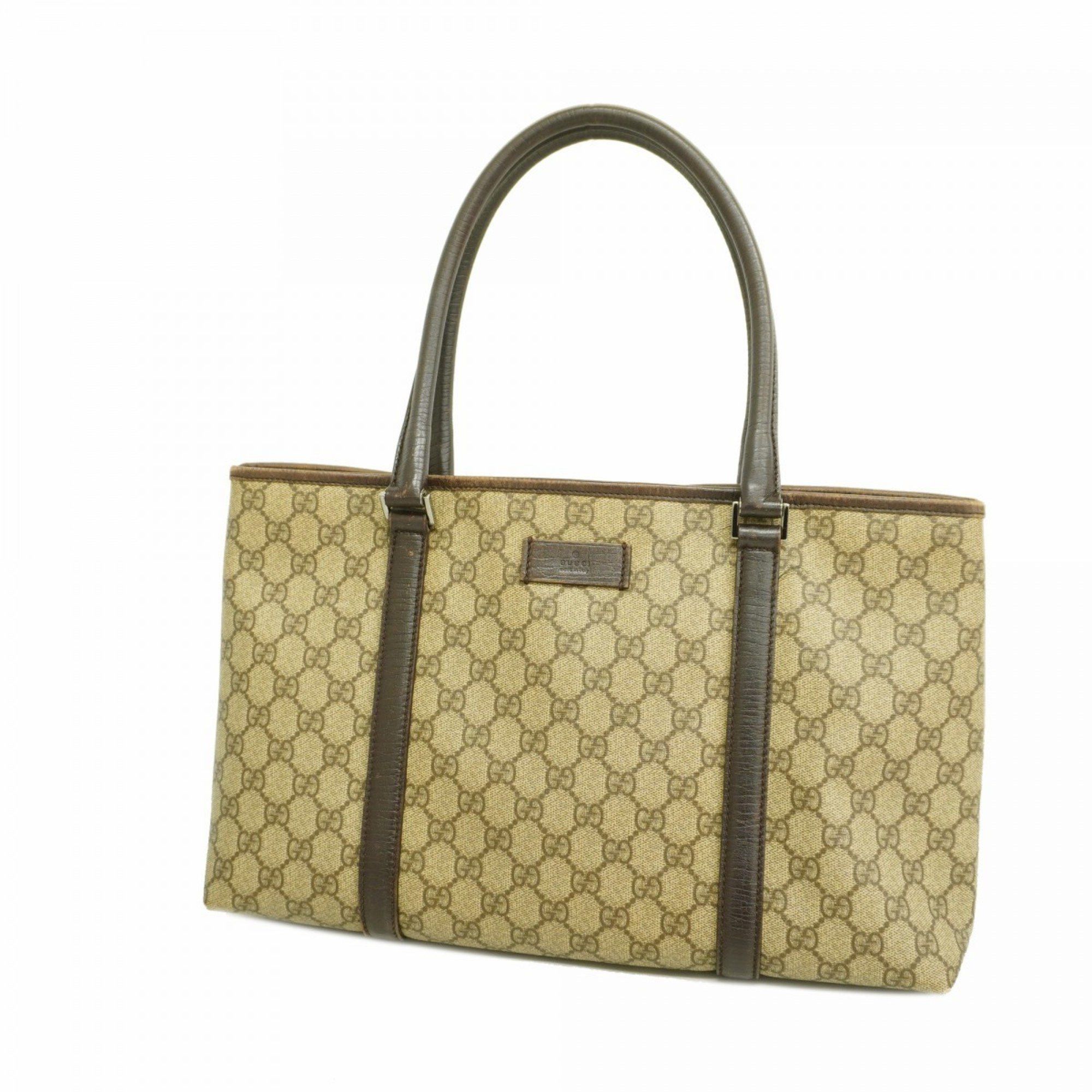 Gucci Tote Bag GG Supreme 114595 Brown Women's