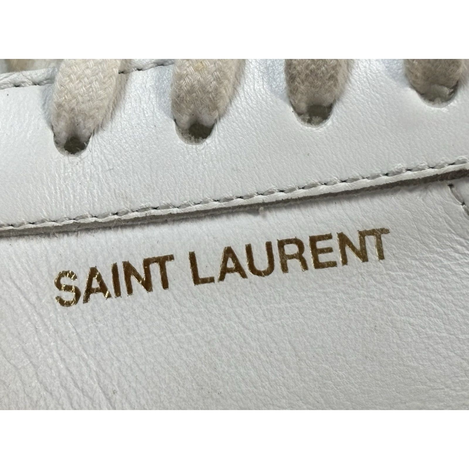 Yves Saint Laurent Vintage Saint Laurent Andy Sneakers Women’s 8 White Leather Casual Low Top Italy Size US 8 / IT 38 - 7 Thumbnail
