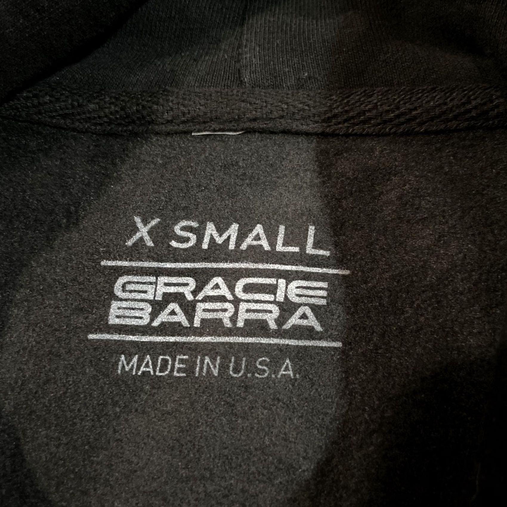 C&A VINTAGE Gracie Barra Hoodie Mens XS Black Graphic Print Logo Pullover Hooded Pockets All Seasons Fleece Size US XS / EU 42 / 0 - 3 Thumbnail